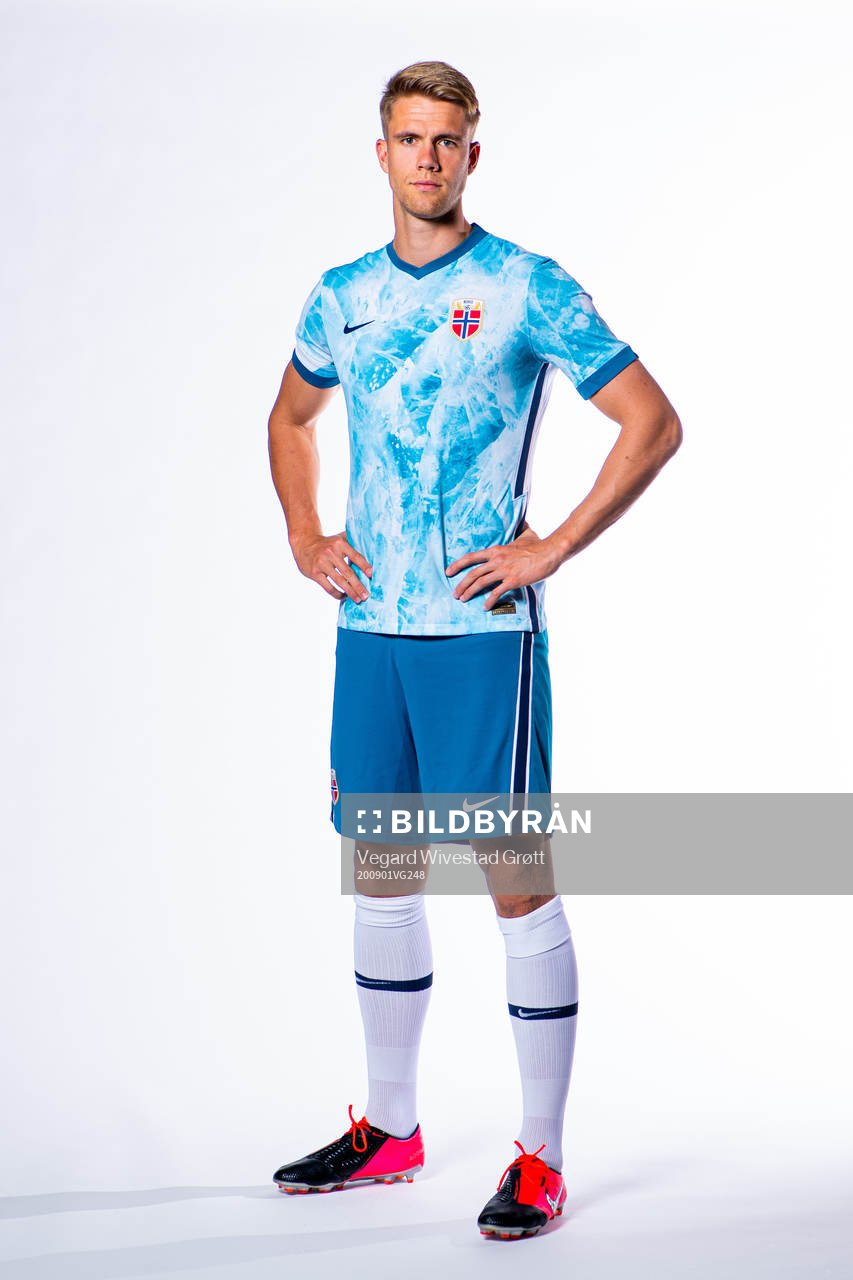 Kristoffer Ajer of the Norwegian national football team