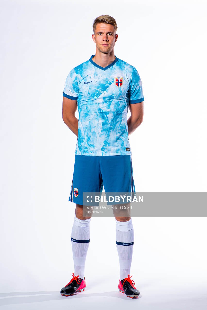 Kristoffer Ajer of the Norwegian national football team