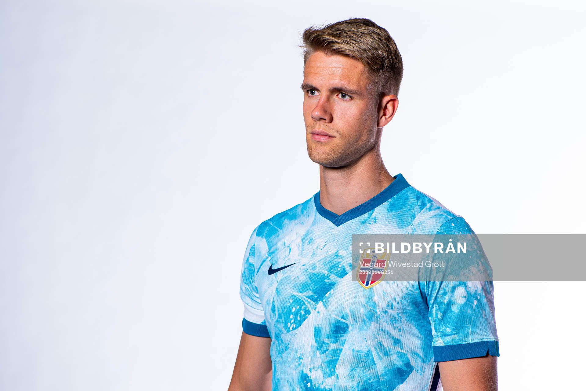 Kristoffer Ajer of the Norwegian national football team
