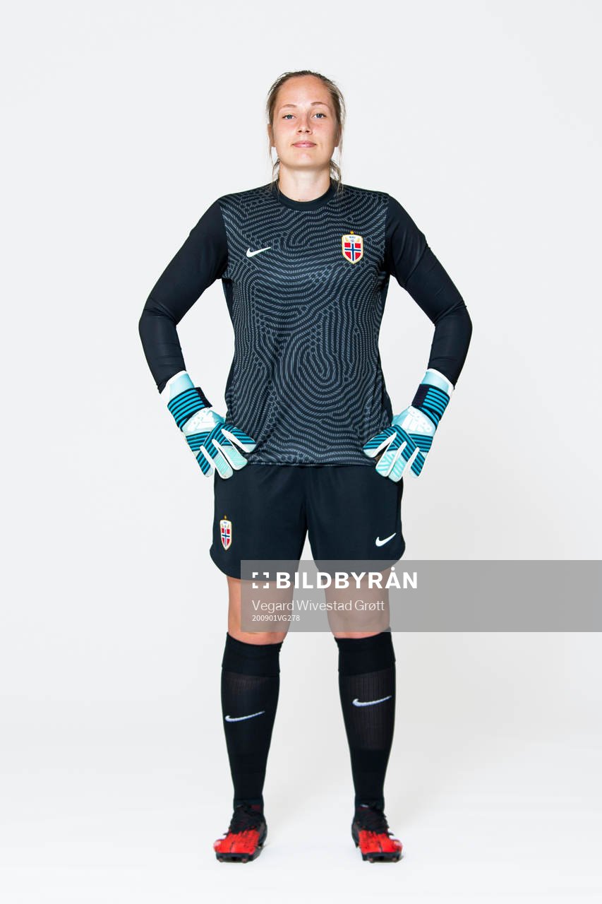 Goalkeeper Aurora Mikalsen of the Norwegian women’s