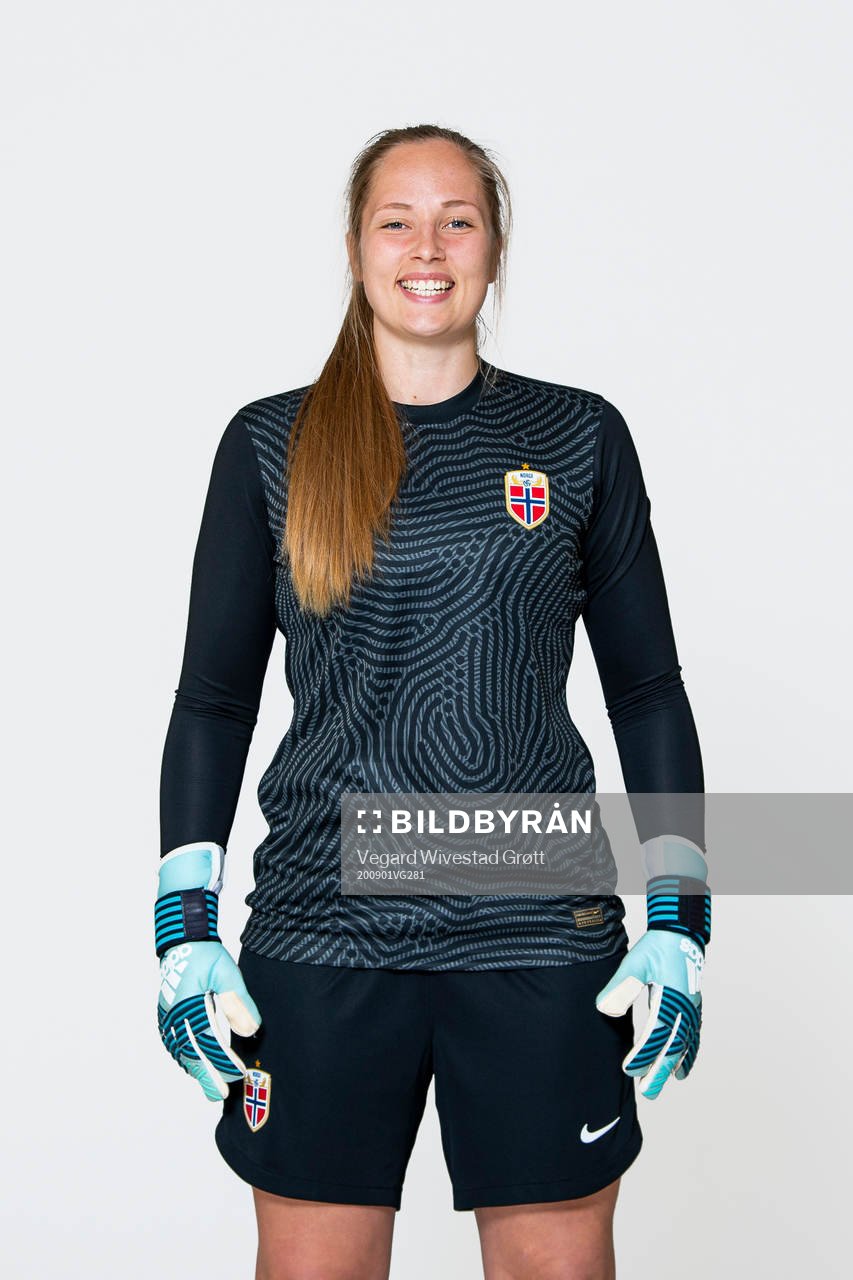 Goalkeeper Aurora Mikalsen of the Norwegian women’s