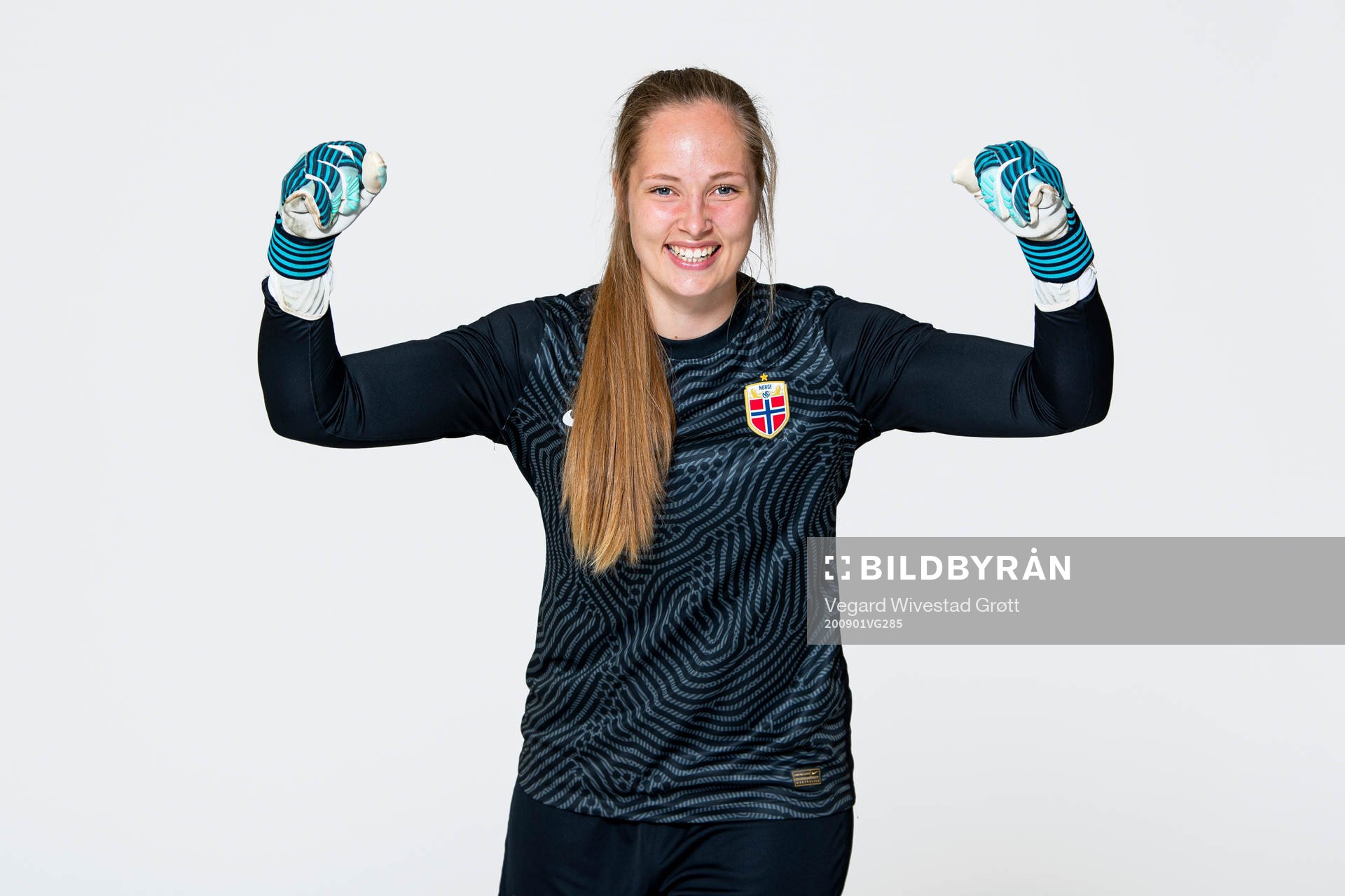 Goalkeeper Aurora Mikalsen of the Norwegian women’s