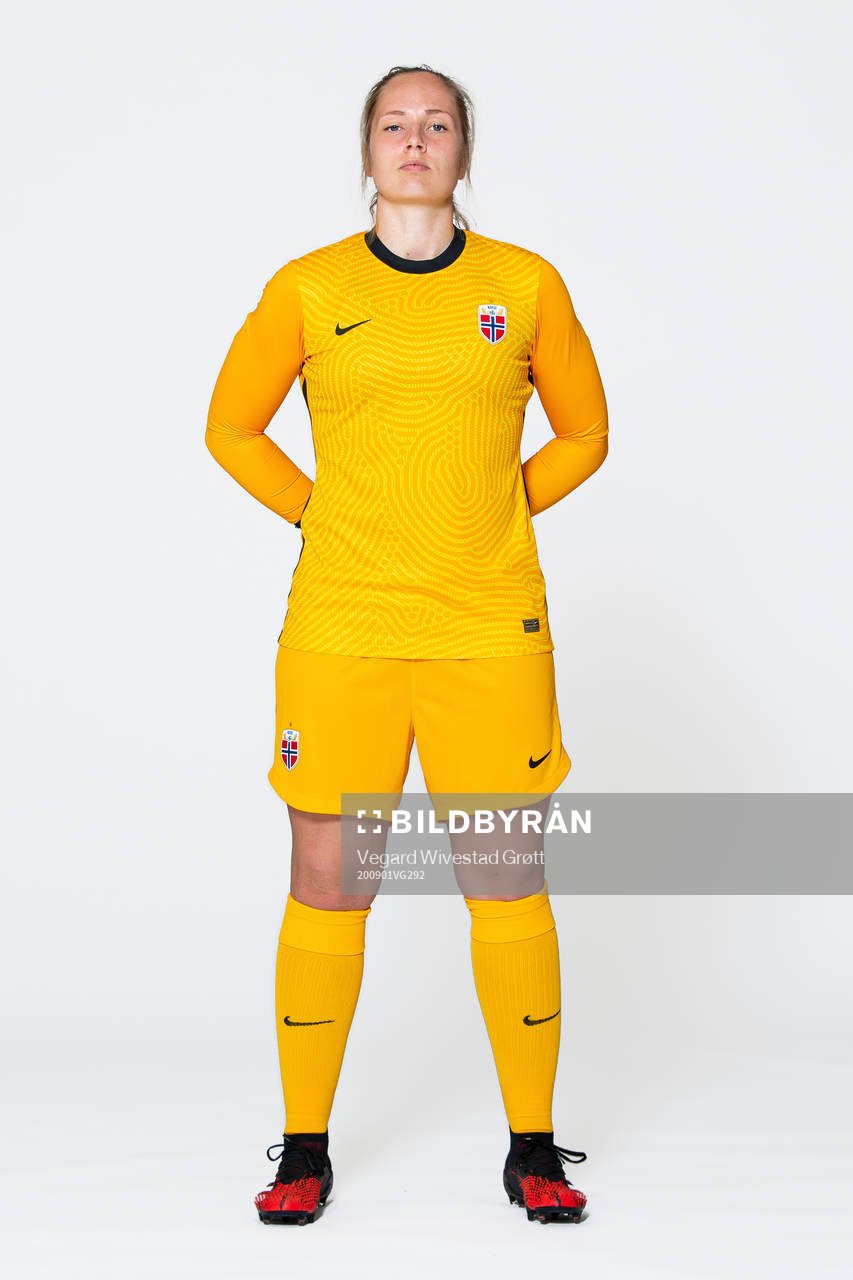 Goalkeeper Aurora Mikalsen of the Norwegian women’s