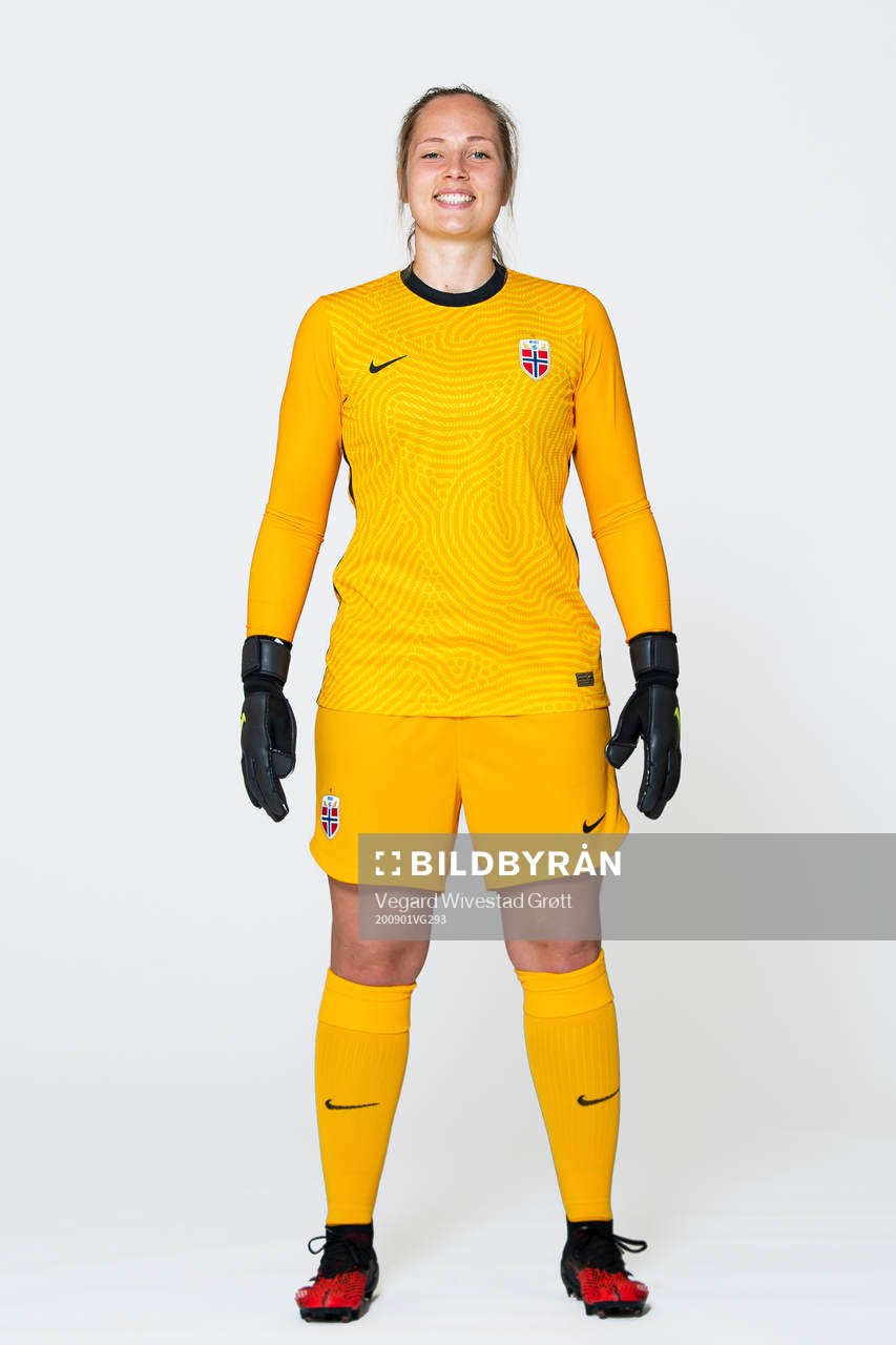 Goalkeeper Aurora Mikalsen of the Norwegian women’s