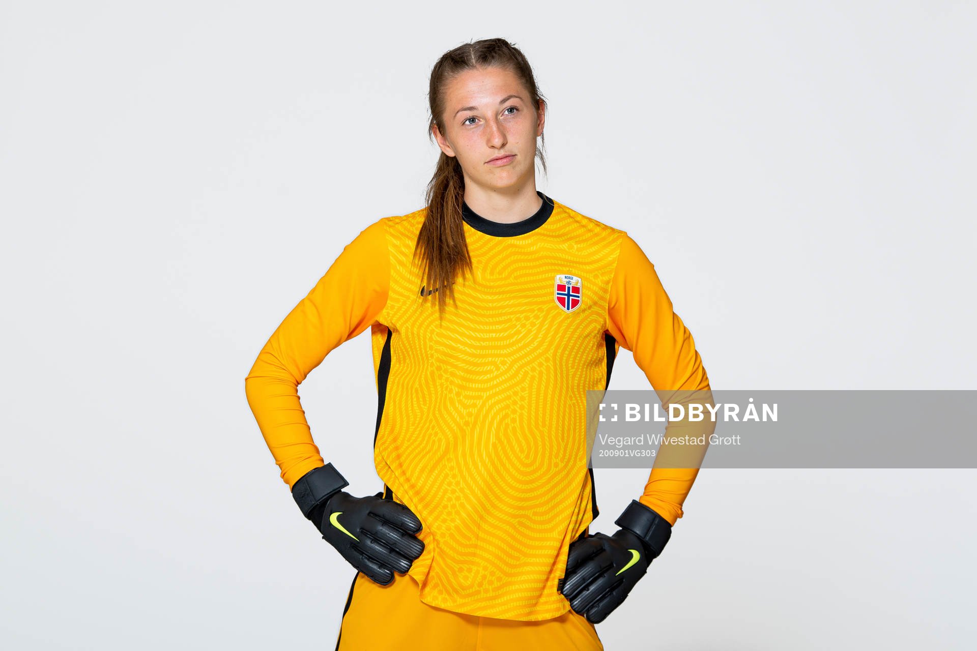 Goalkeeper Cecilie Hauståker Fiskerstrand of the Norwegian