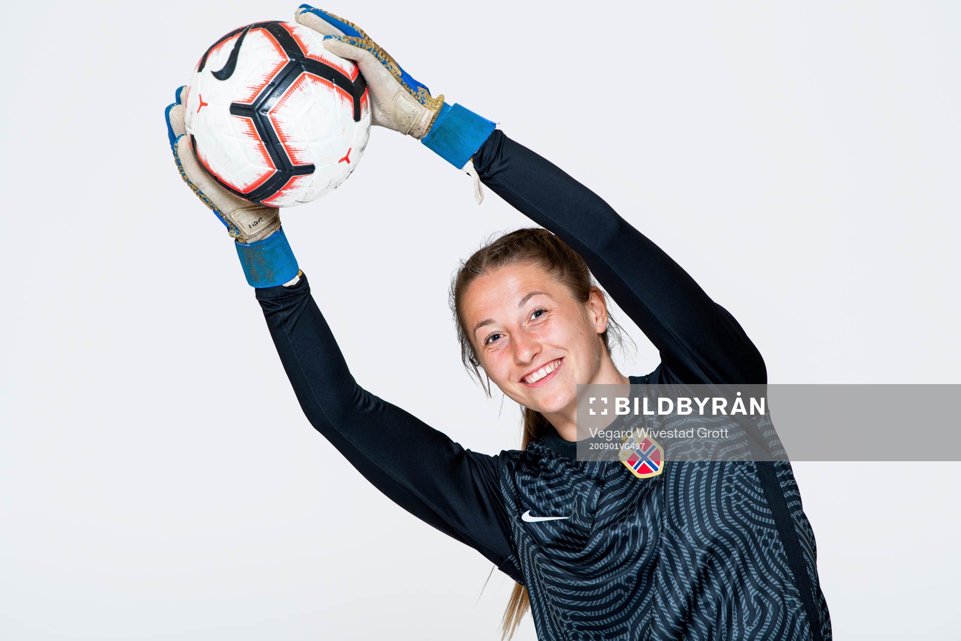 Goalkeeper Cecilie Hauståker Fiskerstrand of the Norwegian