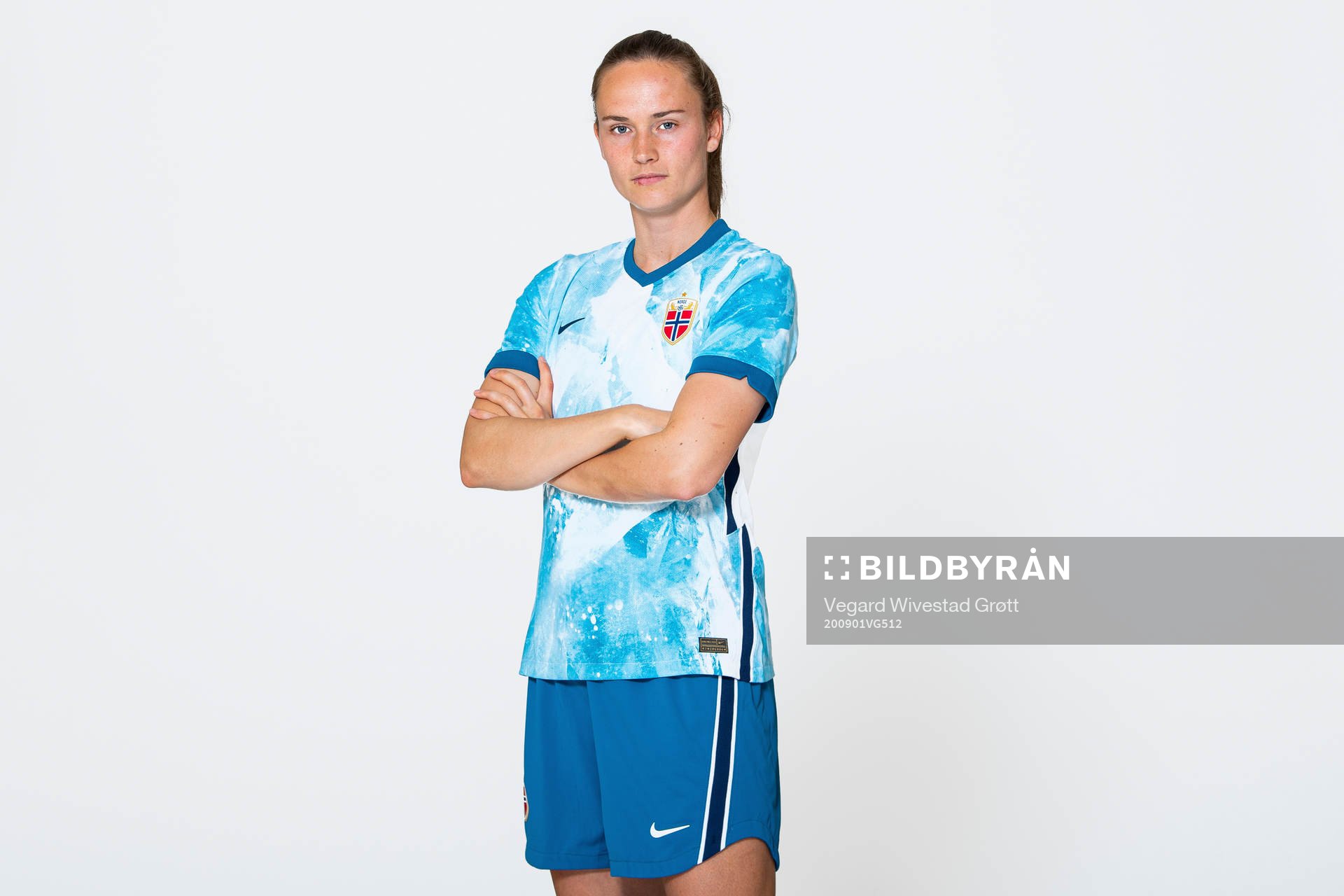 Caroline Graham Hansen of the Norwegian women’s national football team poses for a portrait on March 5, 2020 in Alvor.