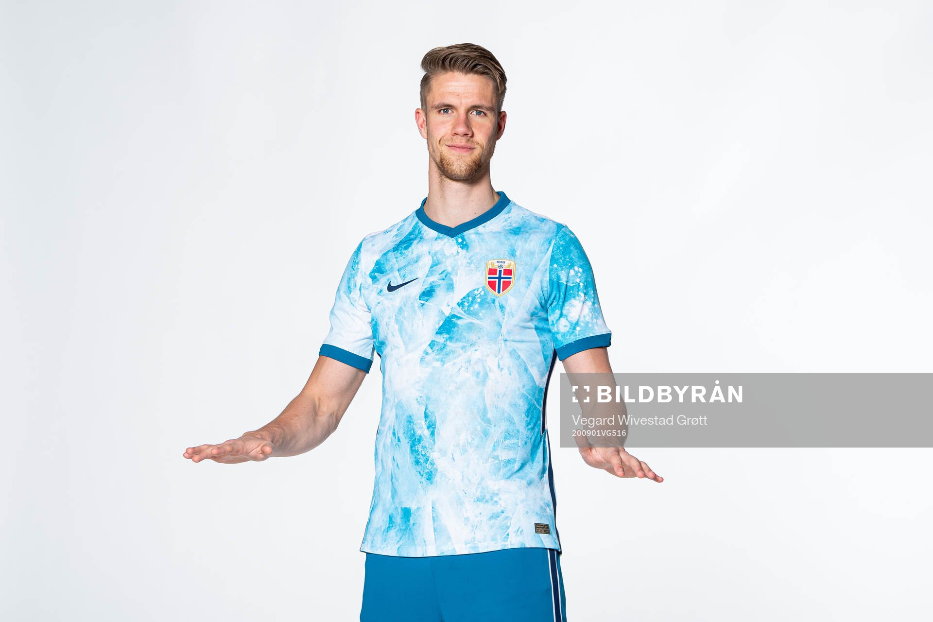 Kristoffer Ajer of the Norwegian national football team