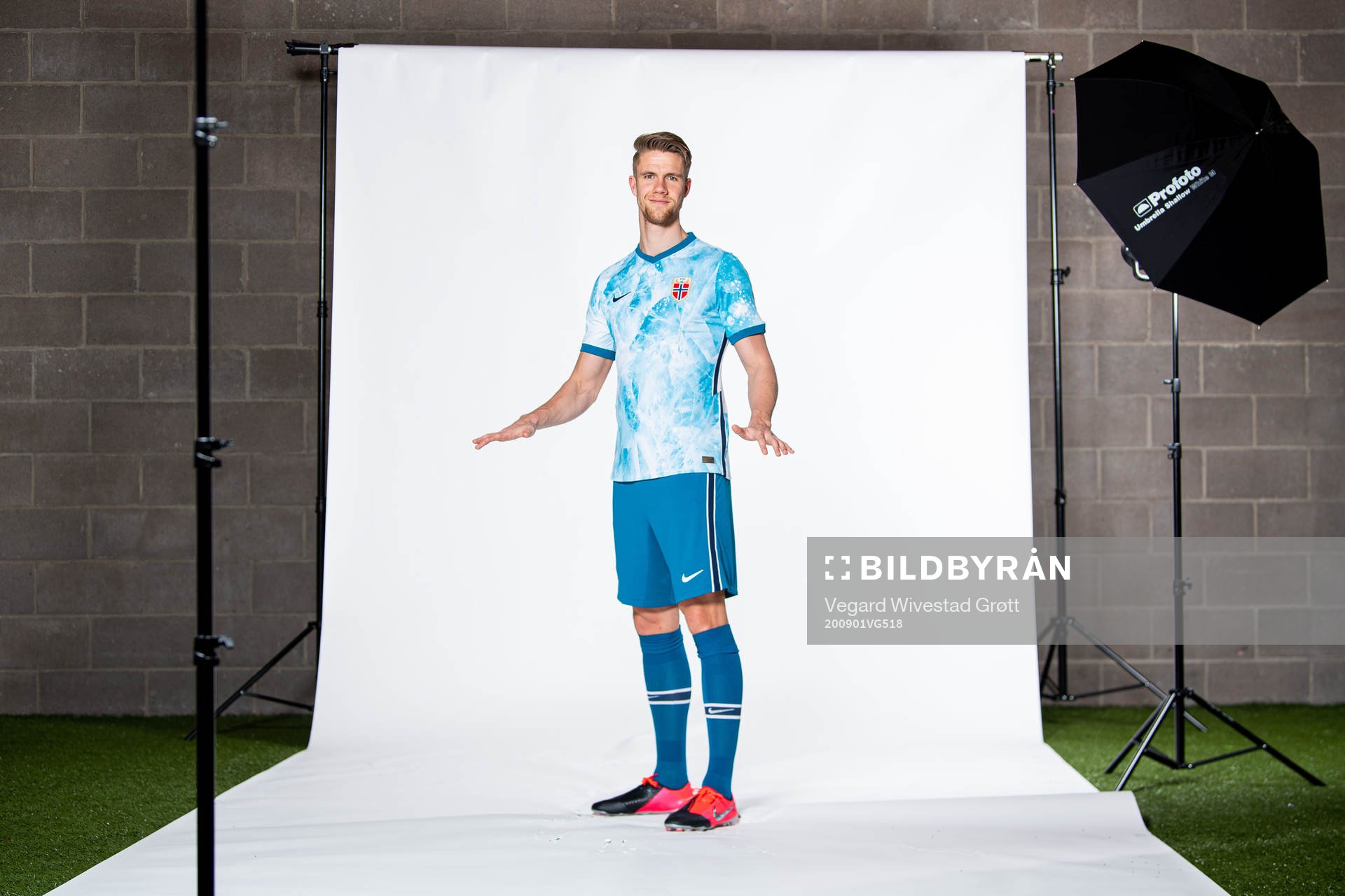 Kristoffer Ajer of the Norwegian national football team