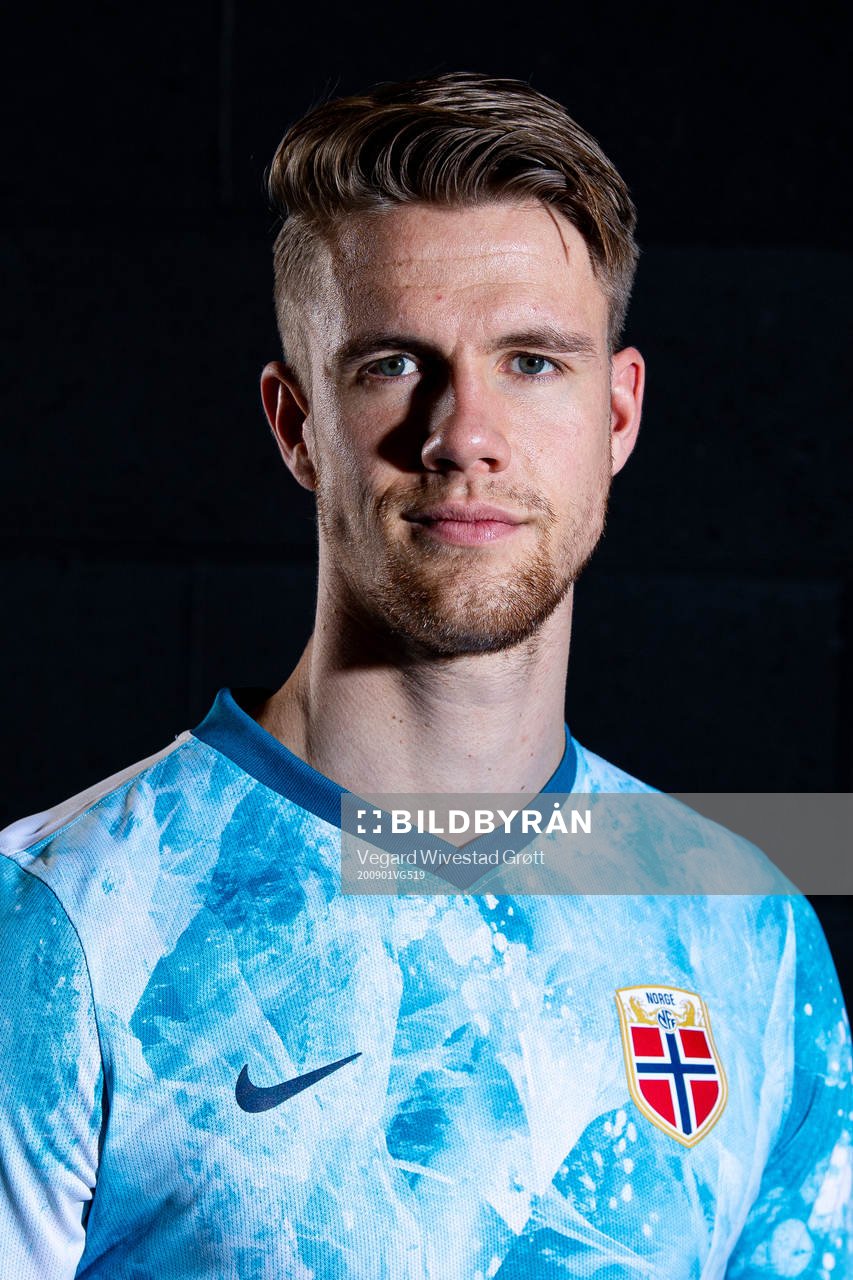 Kristoffer Ajer of the Norwegian national football team