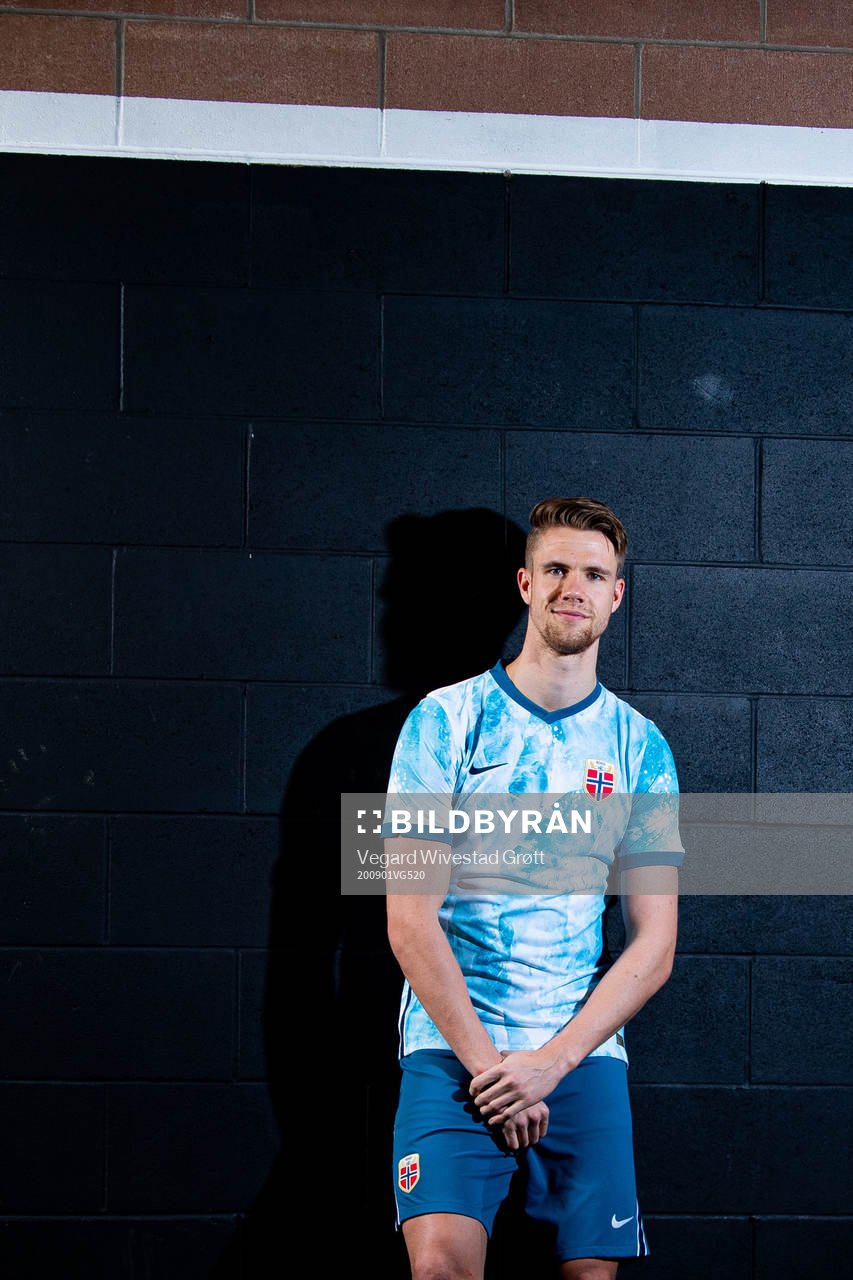 Kristoffer Ajer of the Norwegian national football team