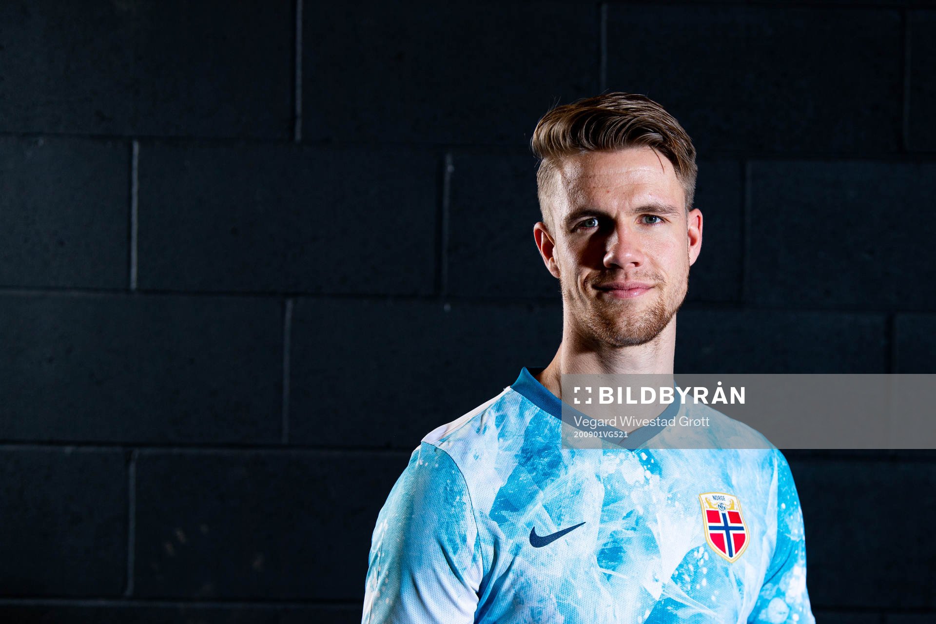 Kristoffer Ajer of the Norwegian national football team