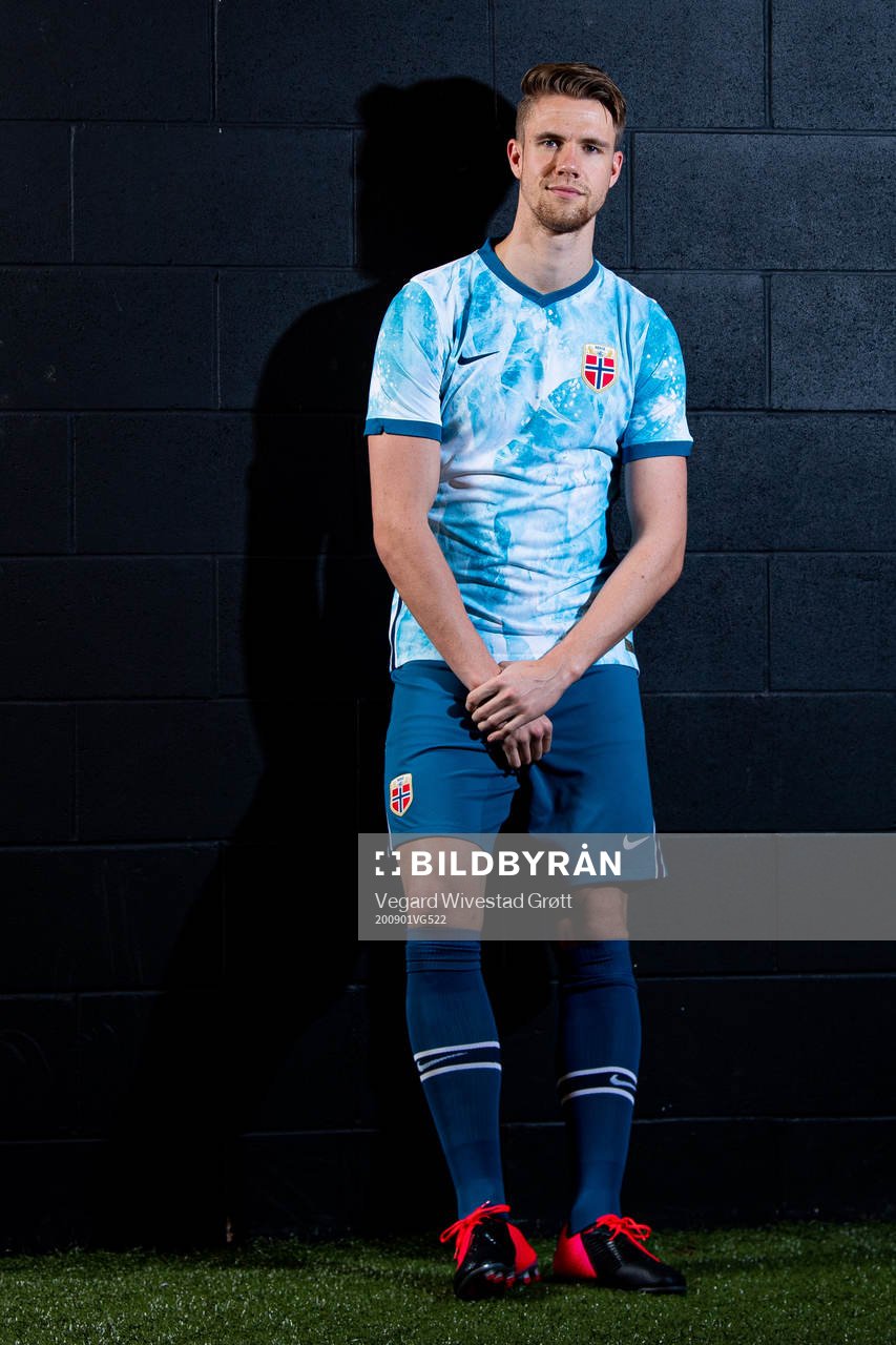 Kristoffer Ajer of the Norwegian national football team