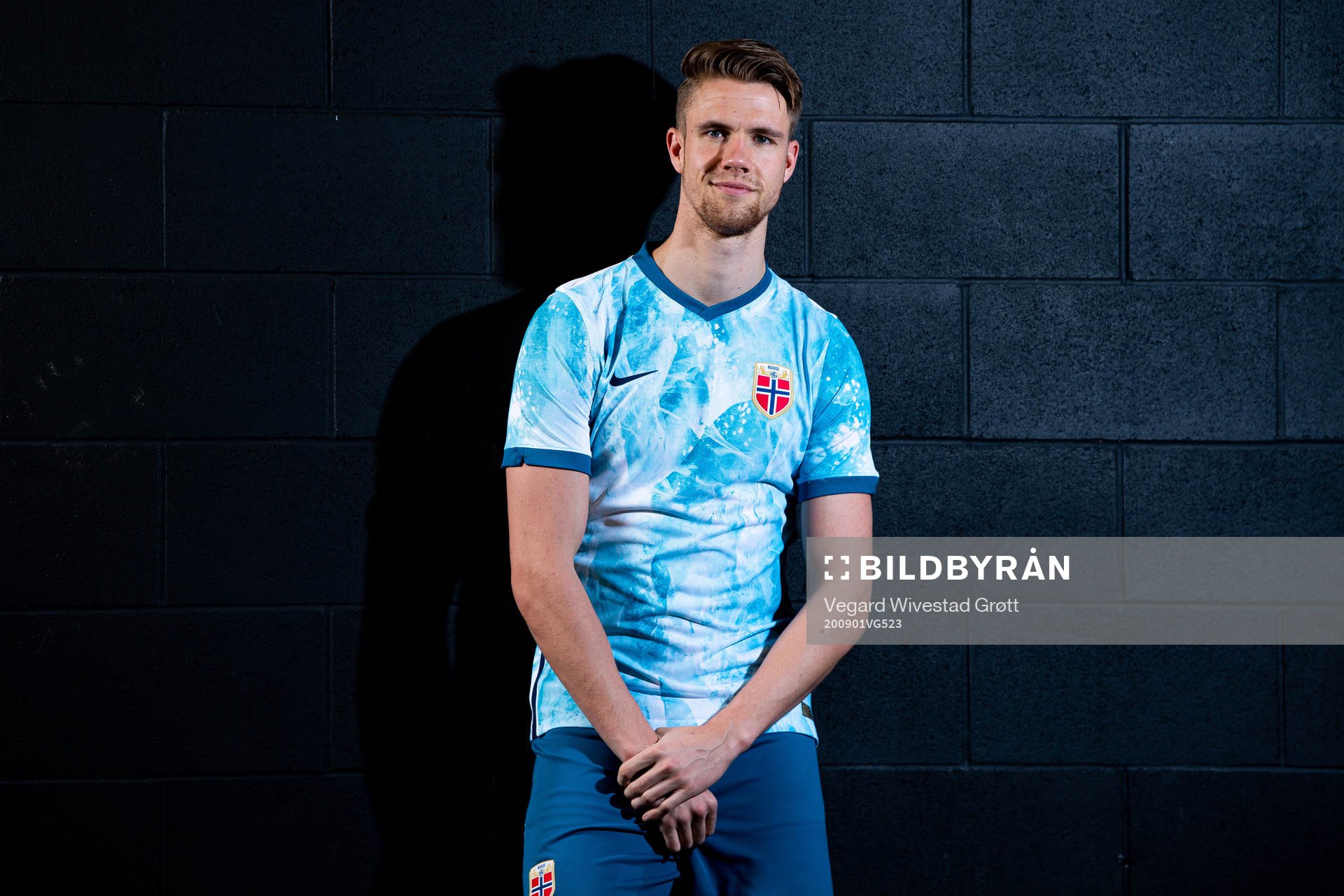 Kristoffer Ajer of the Norwegian national football team