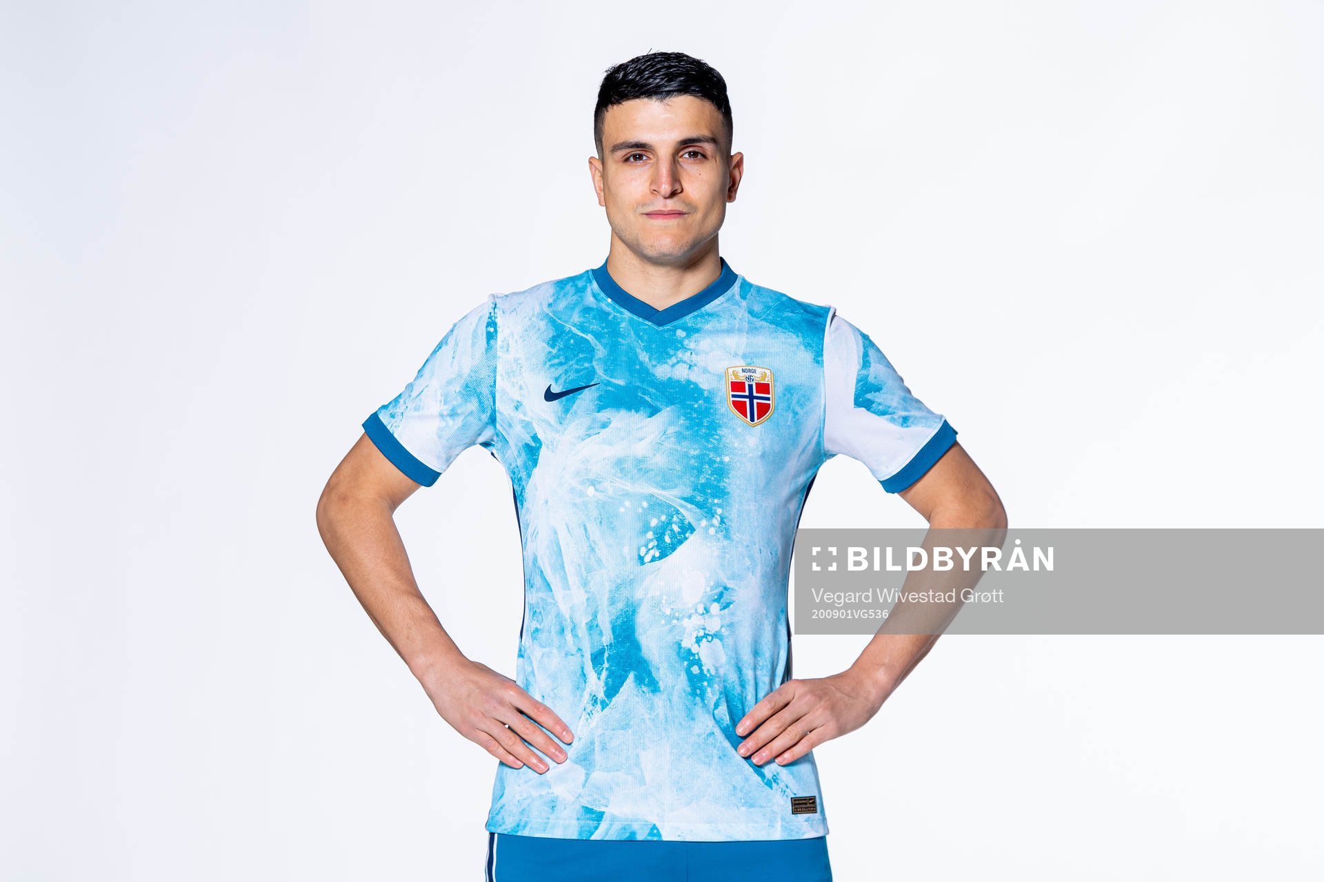 Mohamed Moi Elyounoussi of the Norwegian national football team poses for a portrait on January 30, 2020 in Glasgow.