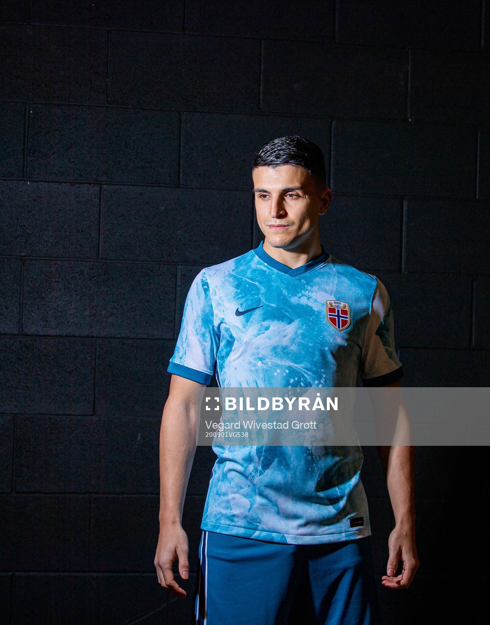 Mohamed Moi Elyounoussi of the Norwegian national football team poses for a portrait on January 30, 2020 in Glasgow.