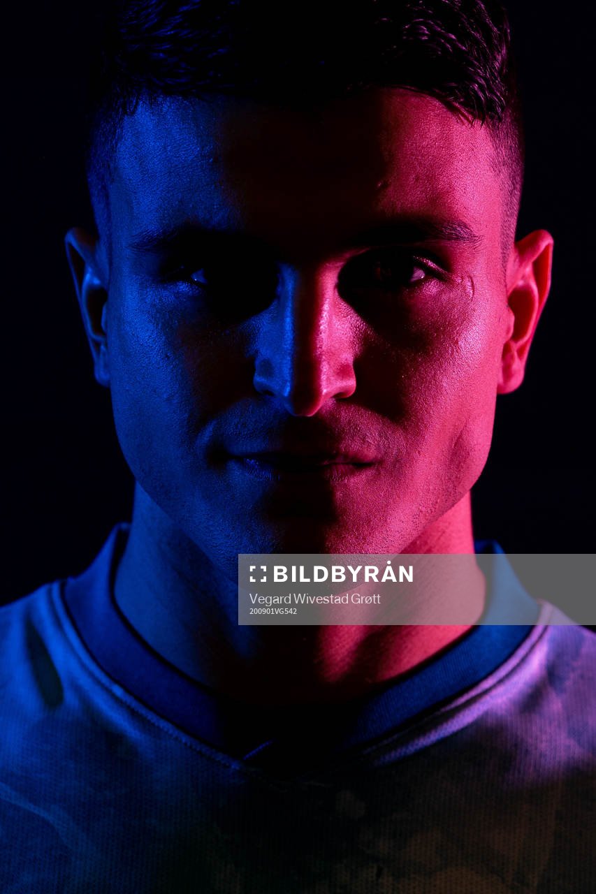 Mohamed Moi Elyounoussi of the Norwegian national football team poses for a portrait on January 30, 2020 in Glasgow.
