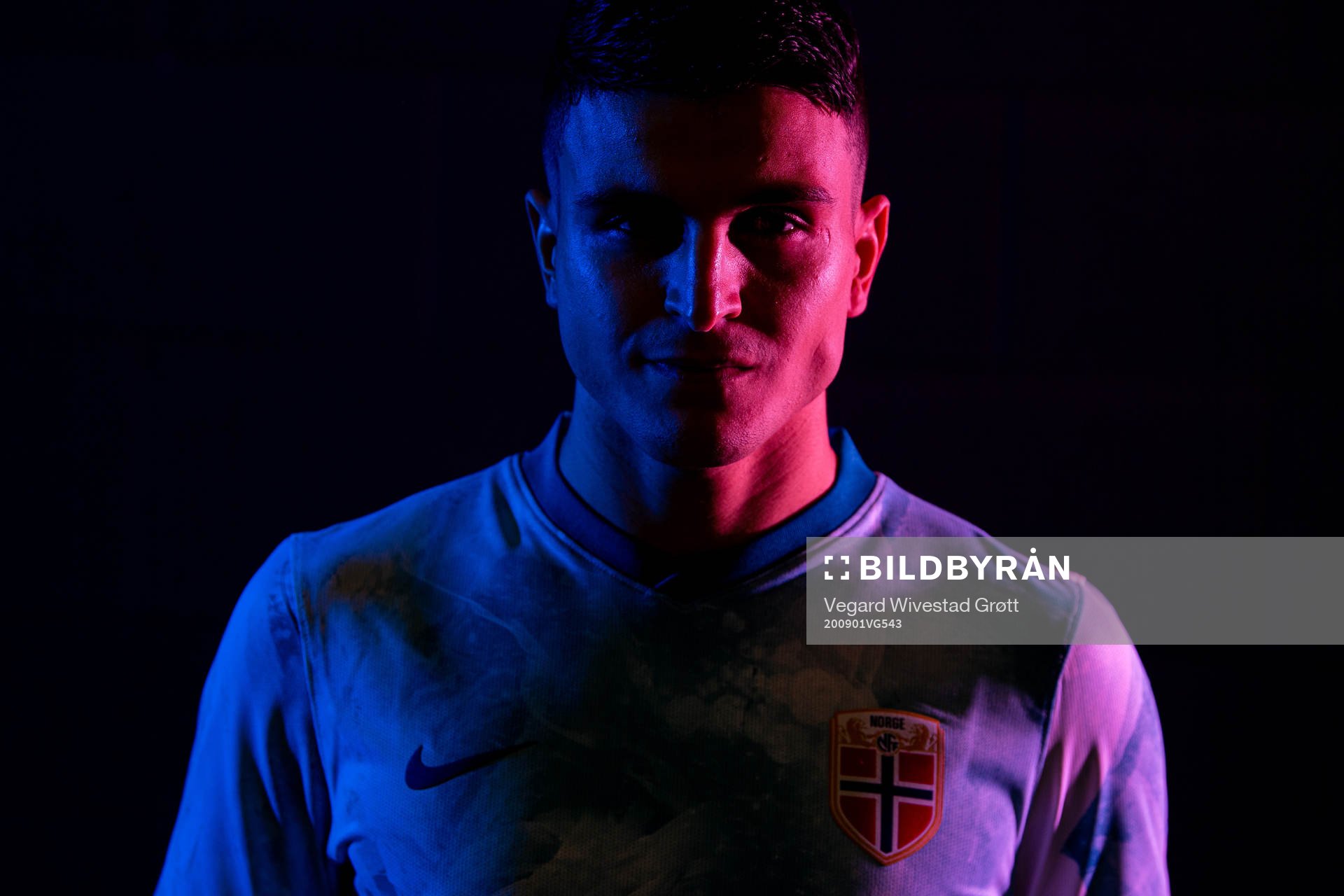 Mohamed Moi Elyounoussi of the Norwegian national football team poses for a portrait on January 30, 2020 in Glasgow.