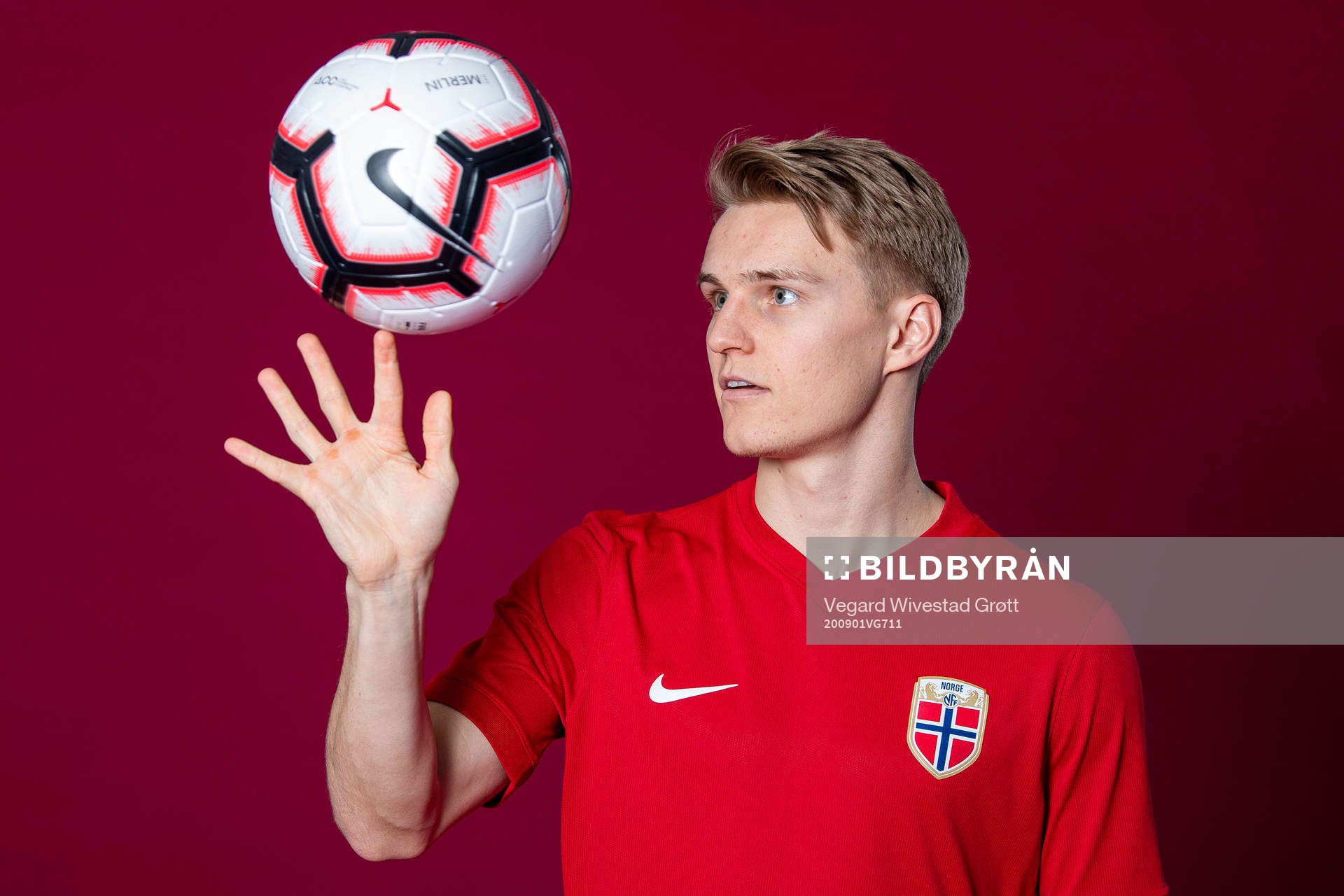 Martin Ødegaard of the Norwegian national football team