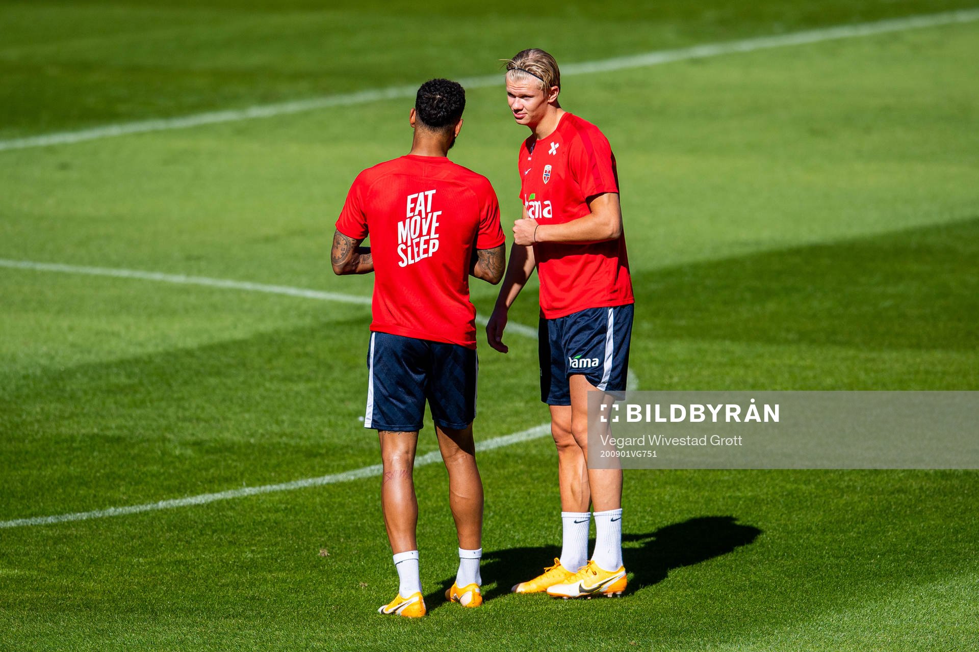 Joshua King and Erling Braut Haaland of the Norwegian