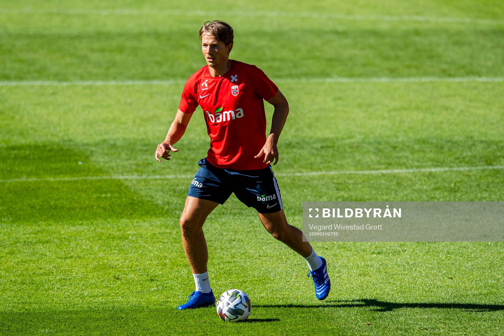 Sander Berge of the Norwegian national football team