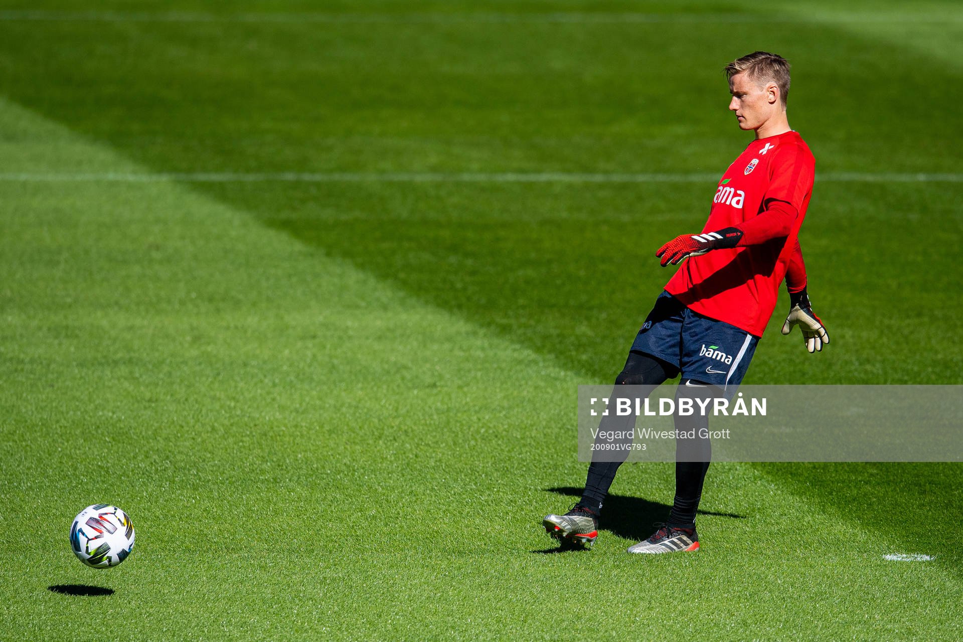 Goalkeeper Sondre Rossbach of the Norwegian national