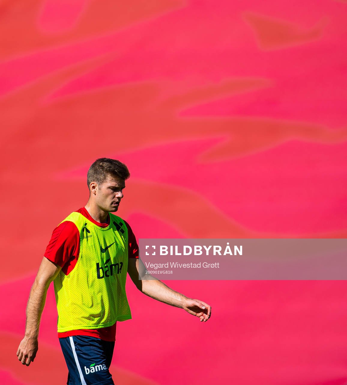 Alexander Sørloth of the Norwegian national football team