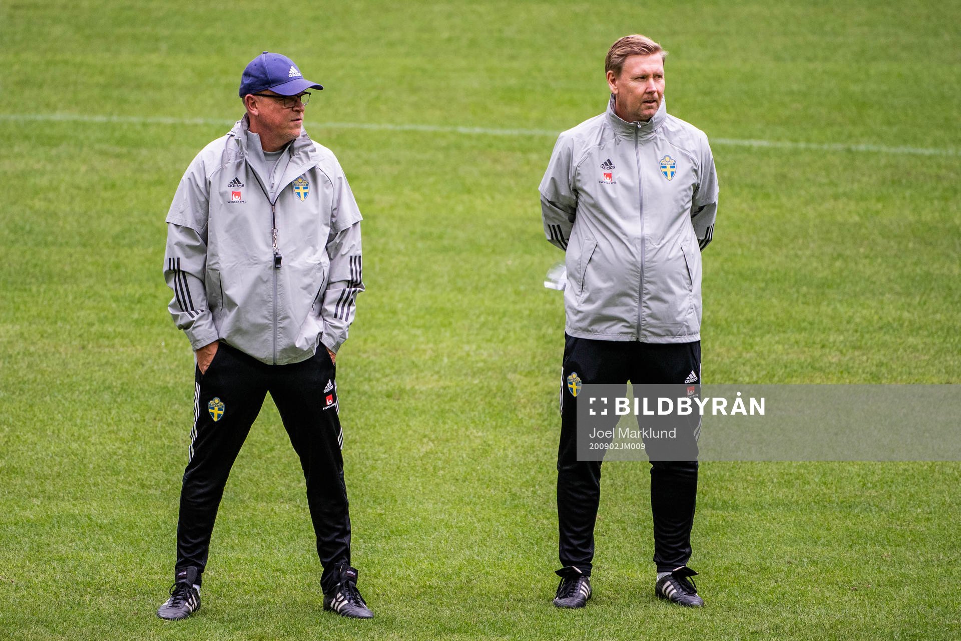 Janne Andersson, head coach, and Peter Wettergren,