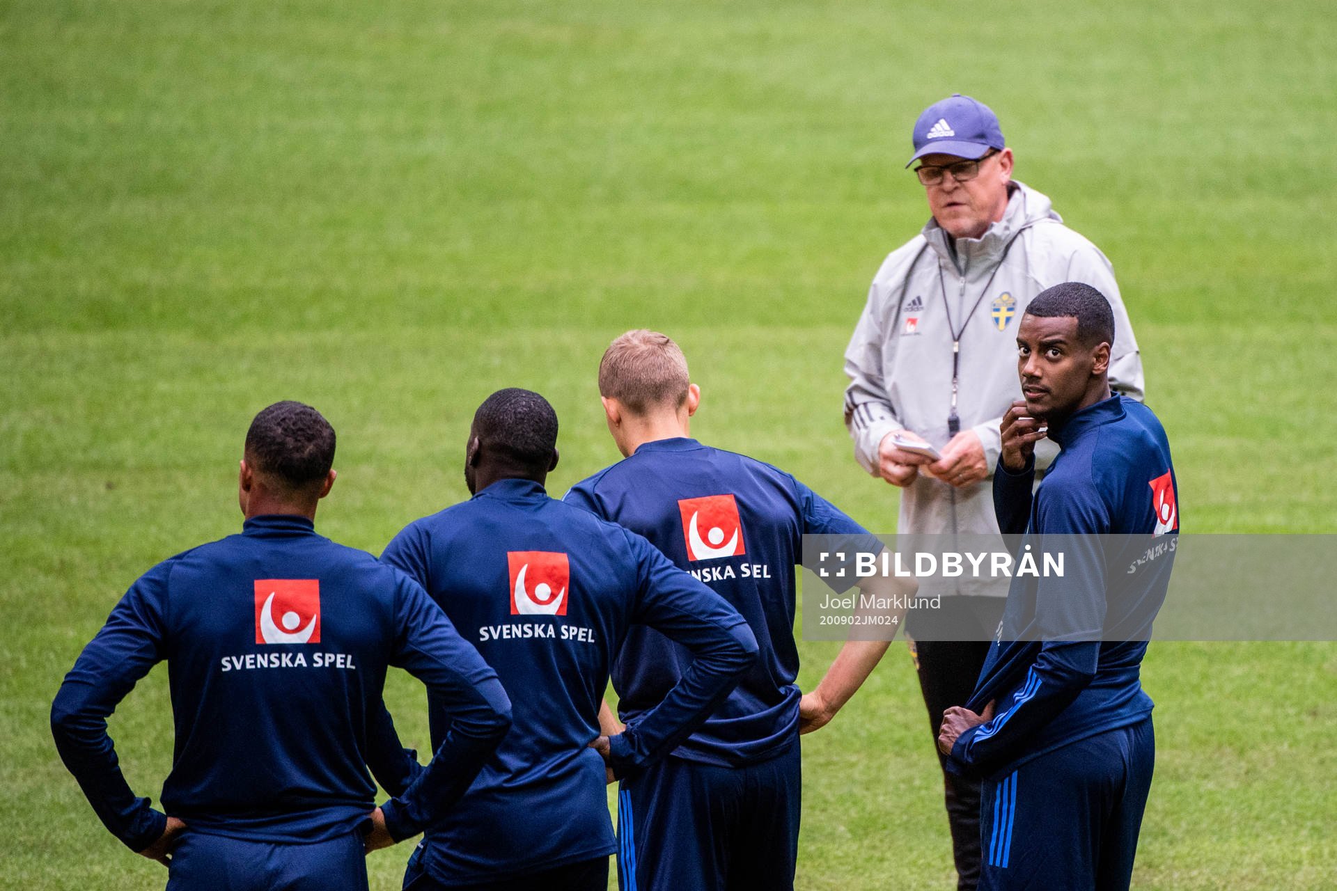 Alexander Isak and Janne Andersson, head coach of the
