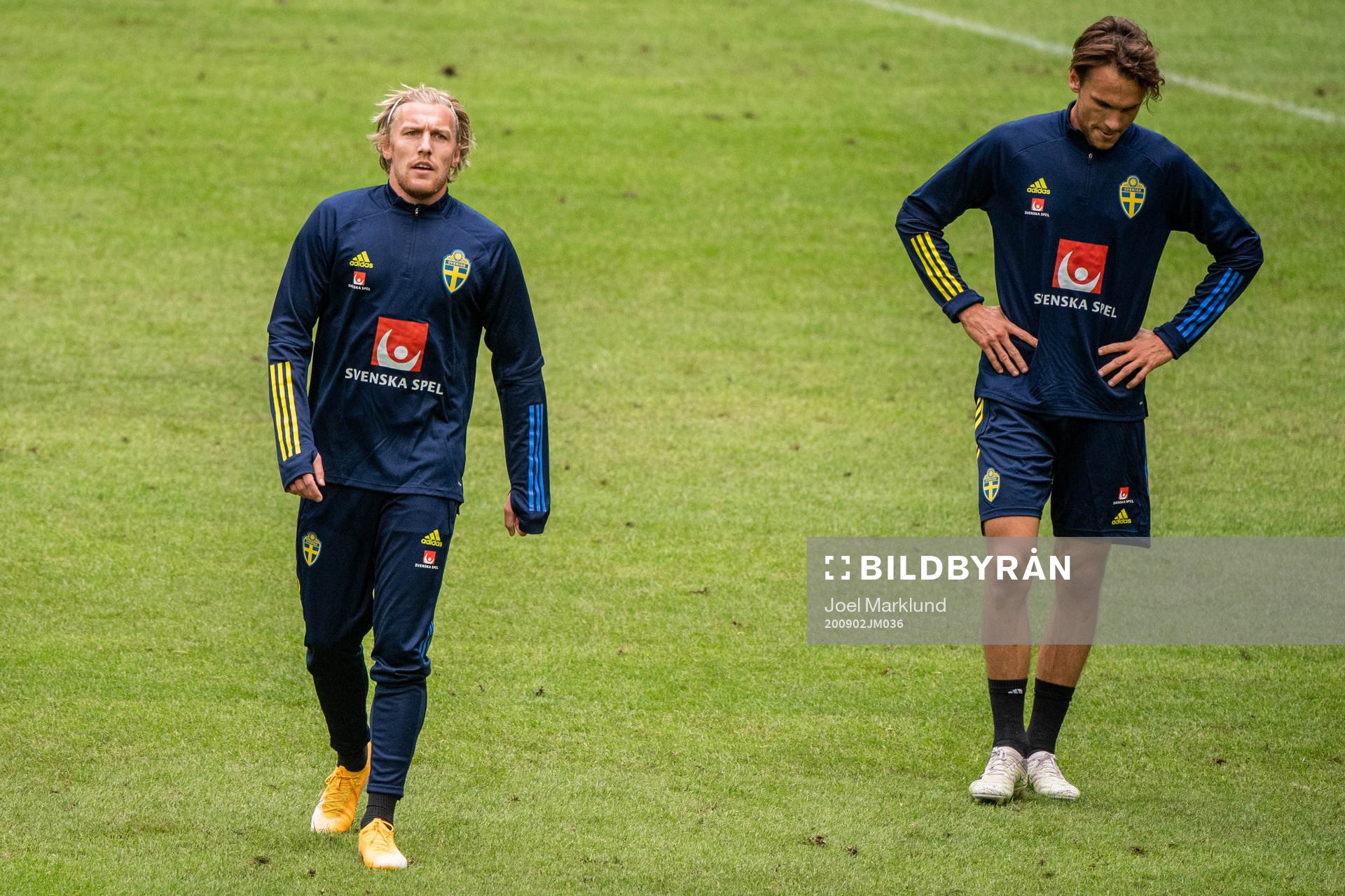 Emil Forsberg and Albin Ekdal of the Swedish national