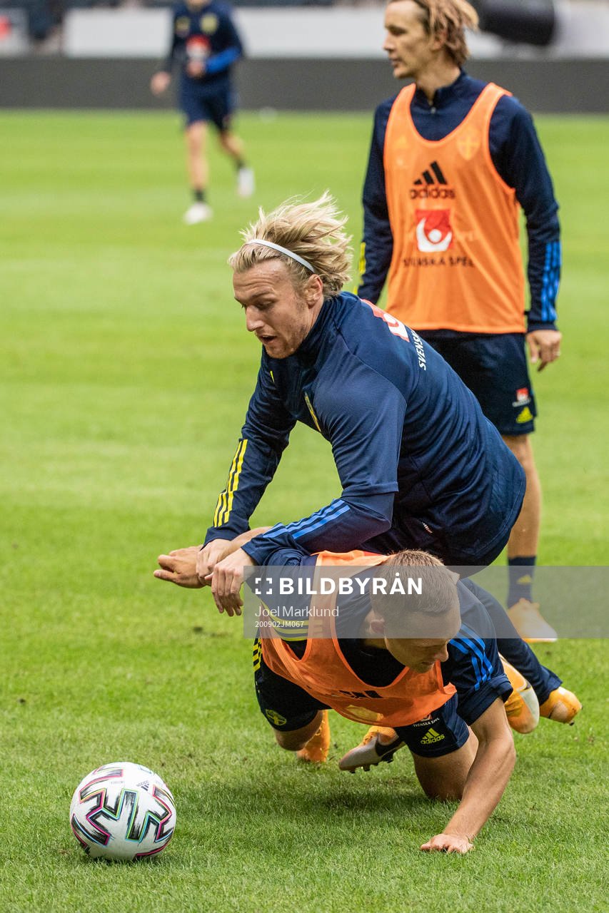 Ludwig Augustinsson and Emil Forsberg of the Swedish