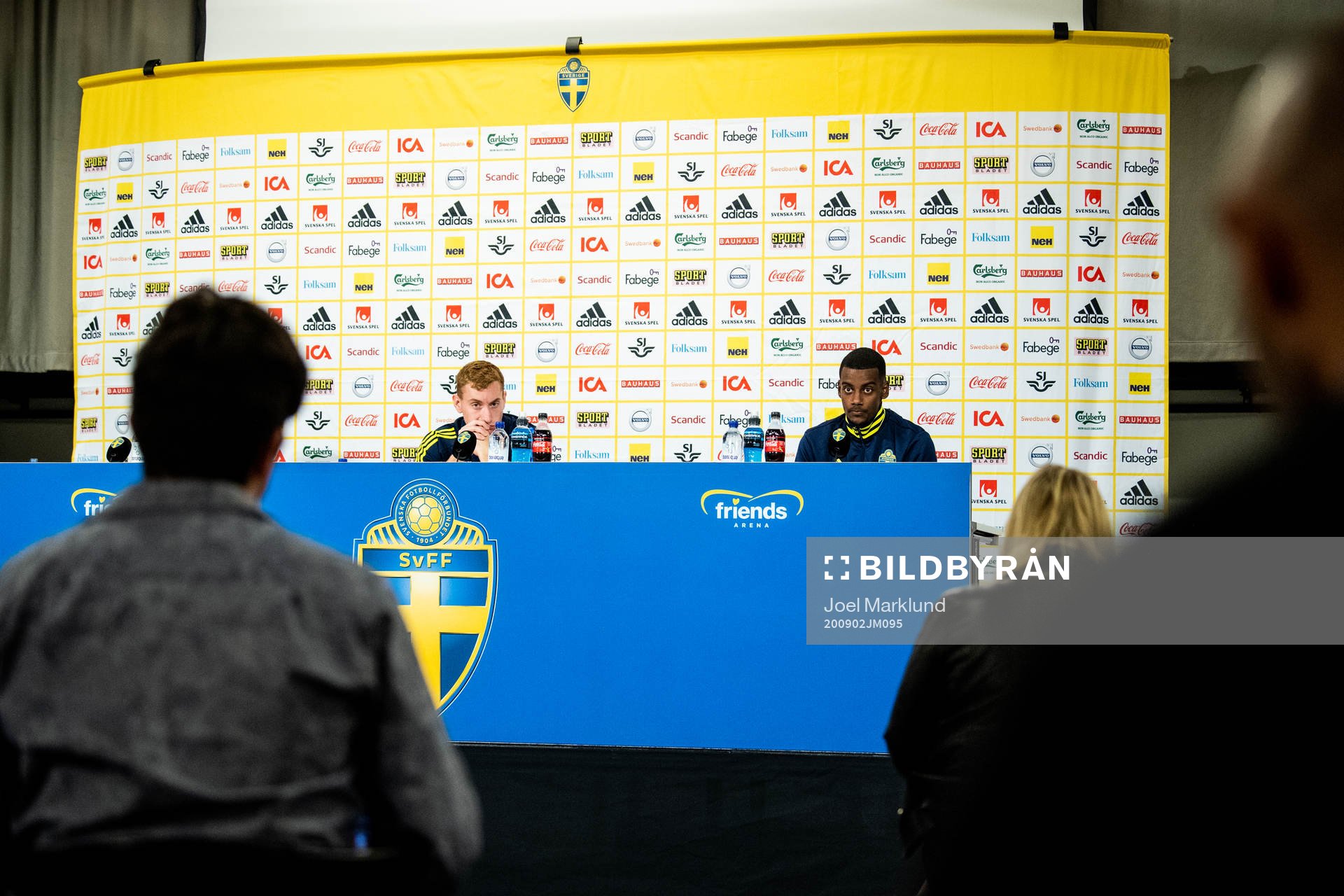 Dejan Kulusevski and Alexander Isak of the Swedish national
