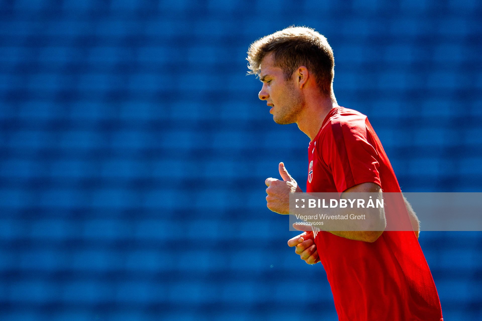 Alexander Sørloth of the Norwegian national football team