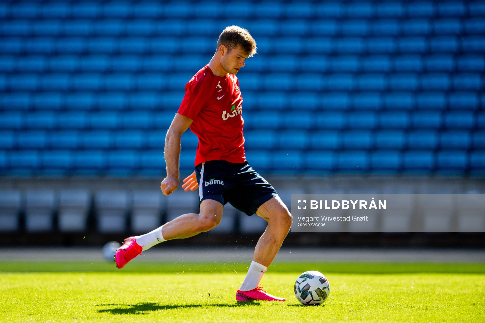Alexander Sørloth of the Norwegian national football team