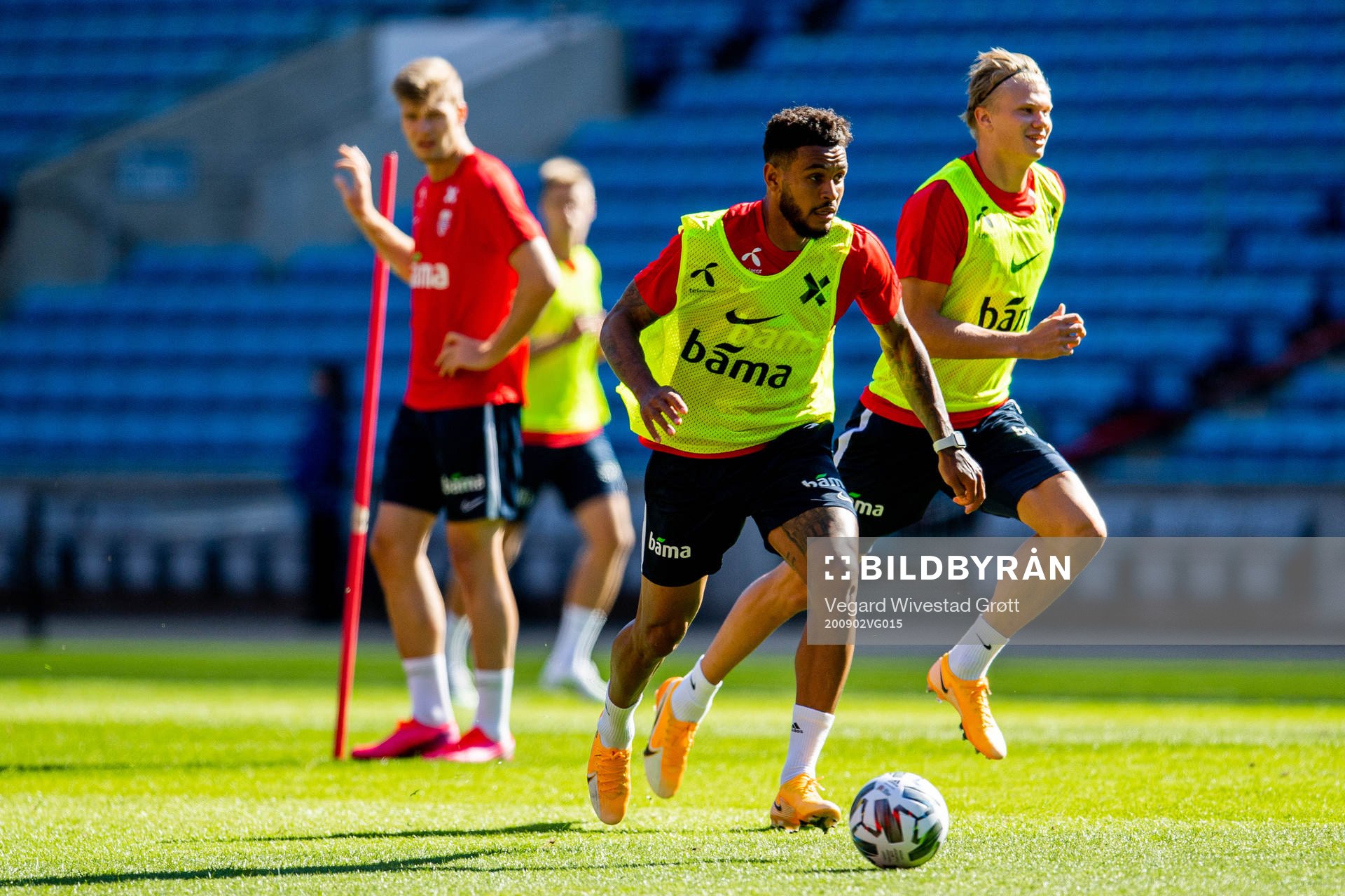 Joshua King and Erling Braut Haaland of the Norwegian