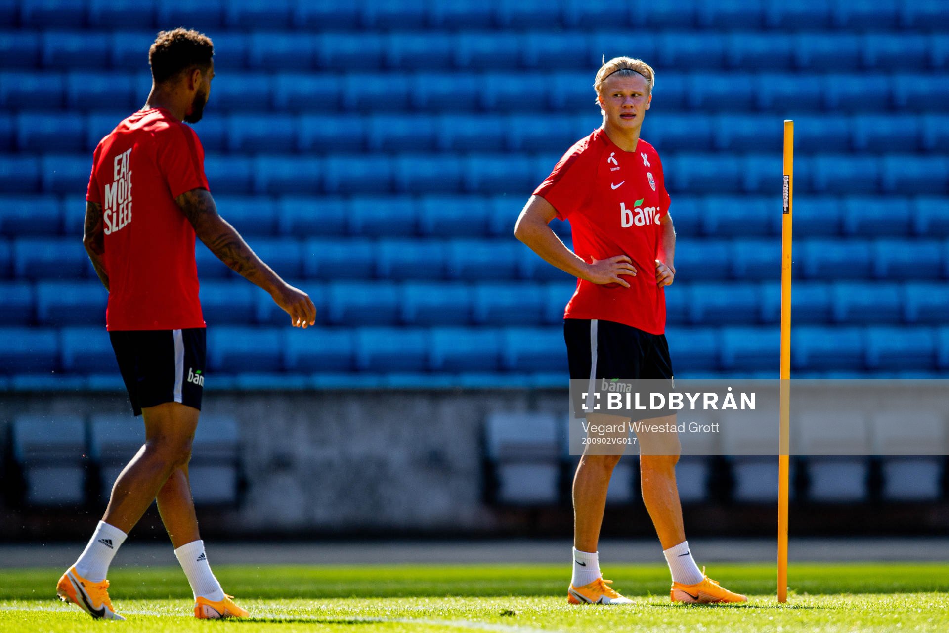 Joshua King and Erling Braut Haaland of the Norwegian