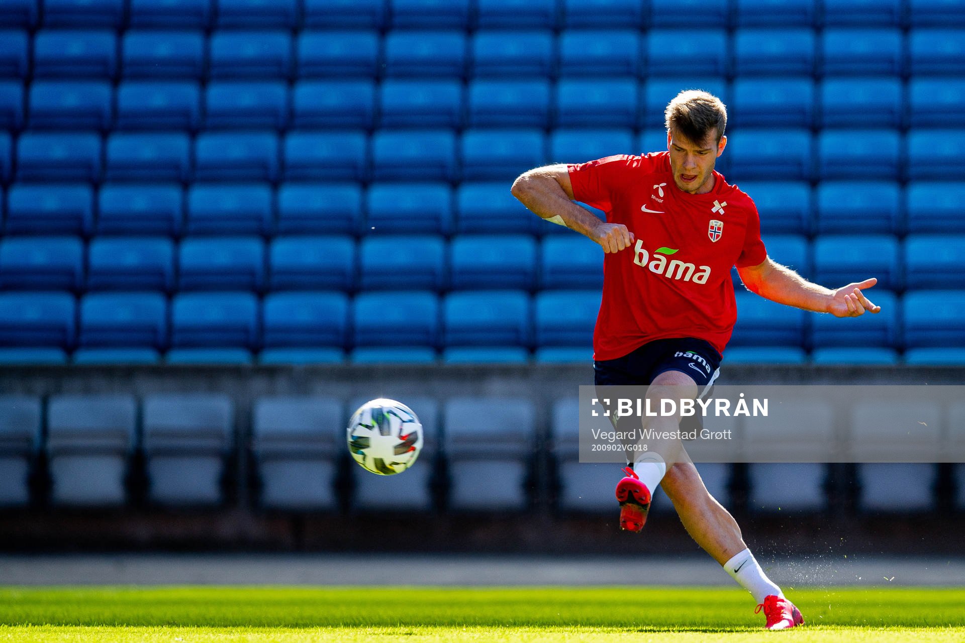 Alexander Sørloth of the Norwegian national football team