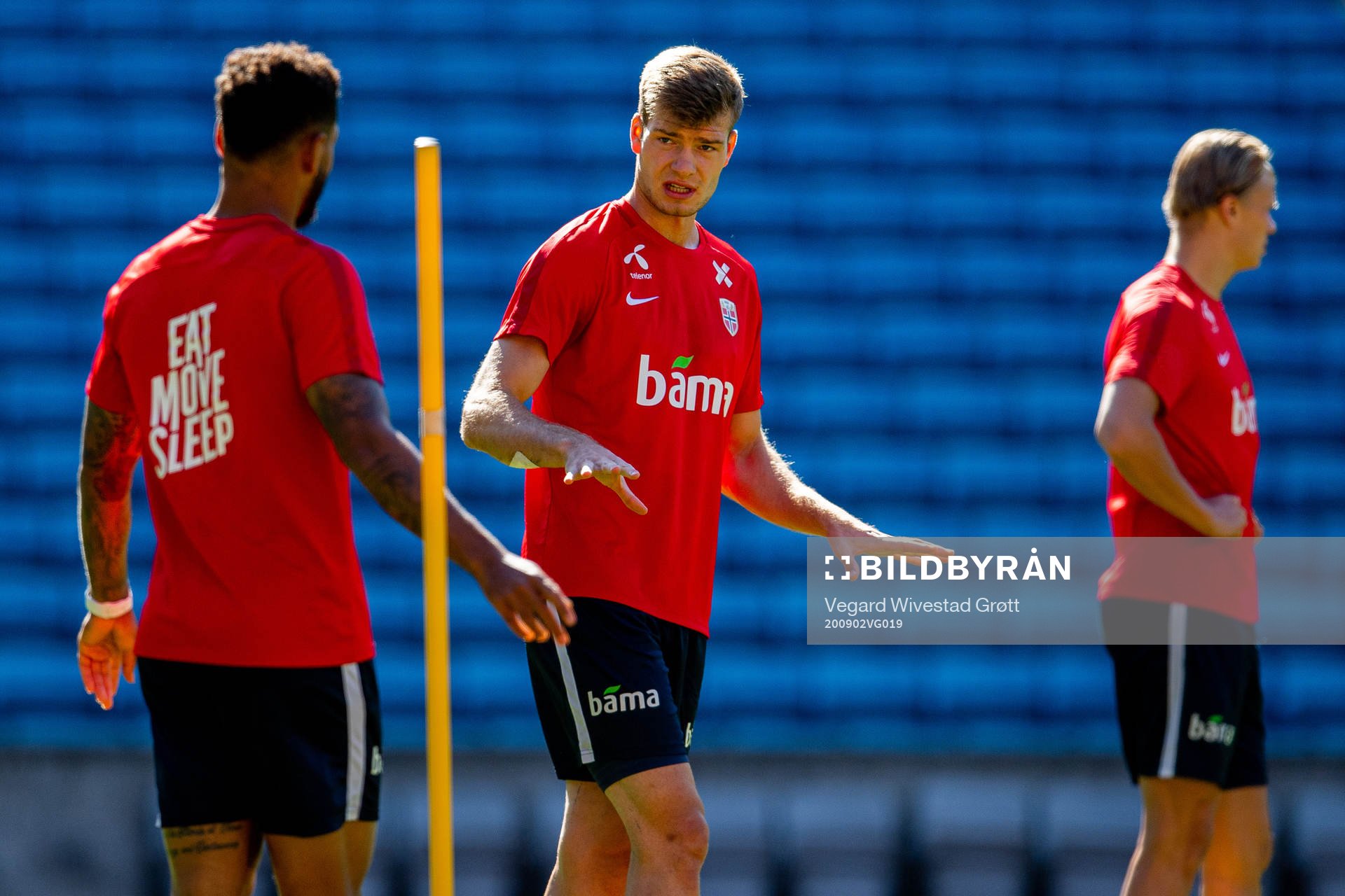 Joshua King, Alexander Sørloth and Erling Braut Haaland of