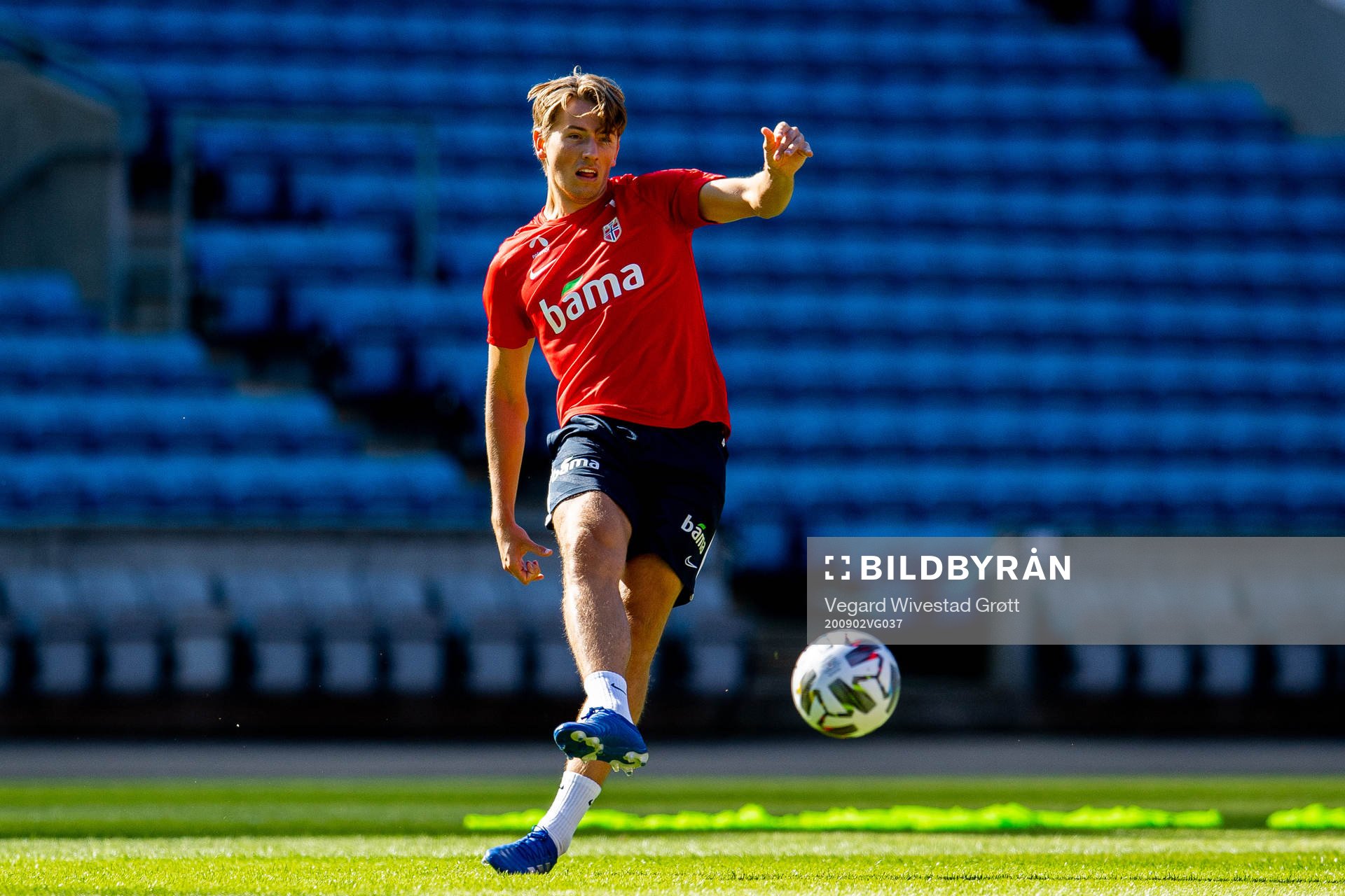 Sander Berge of the Norwegian national football team