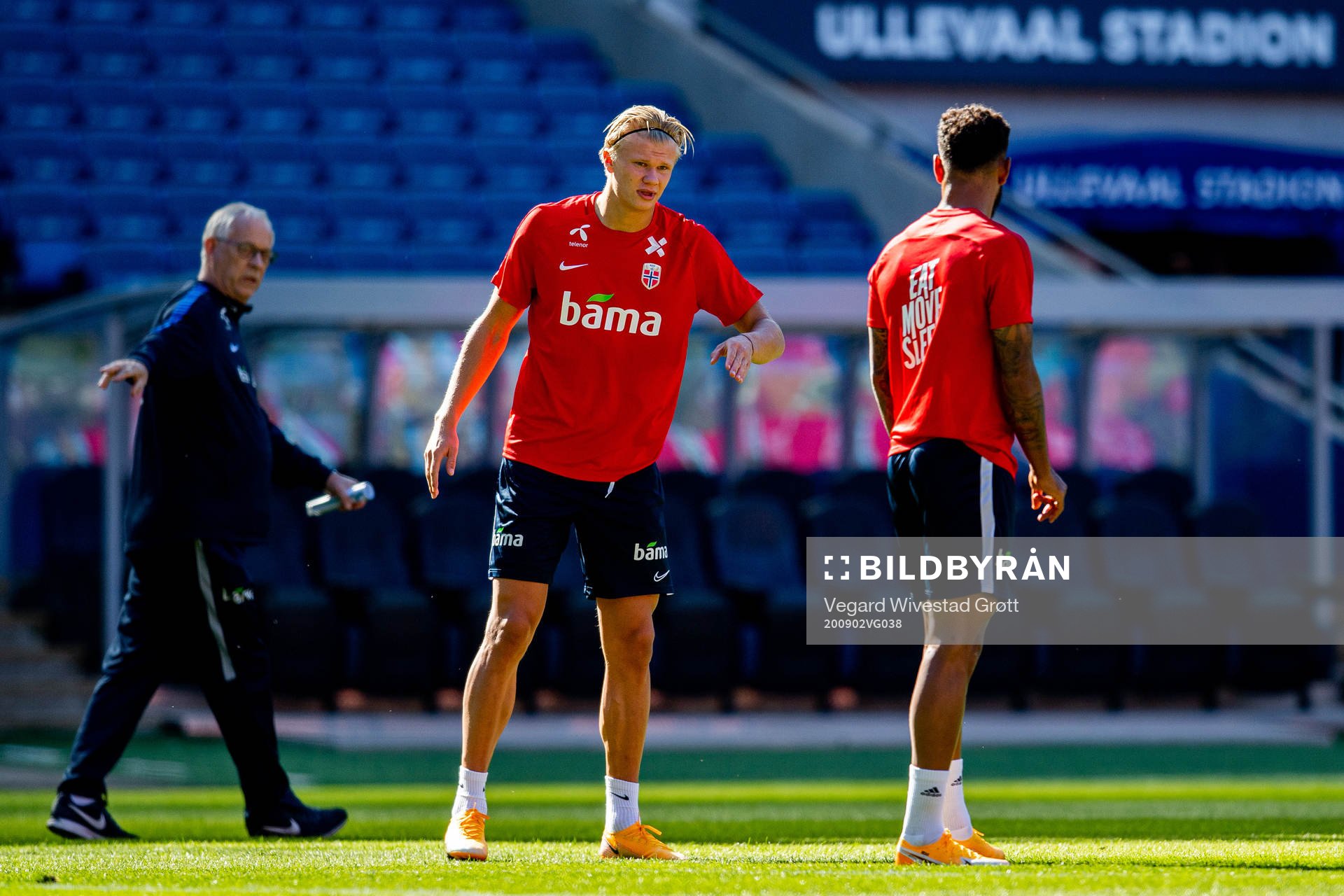 Erling Braut Haaland and Joshua King of the Norwegian