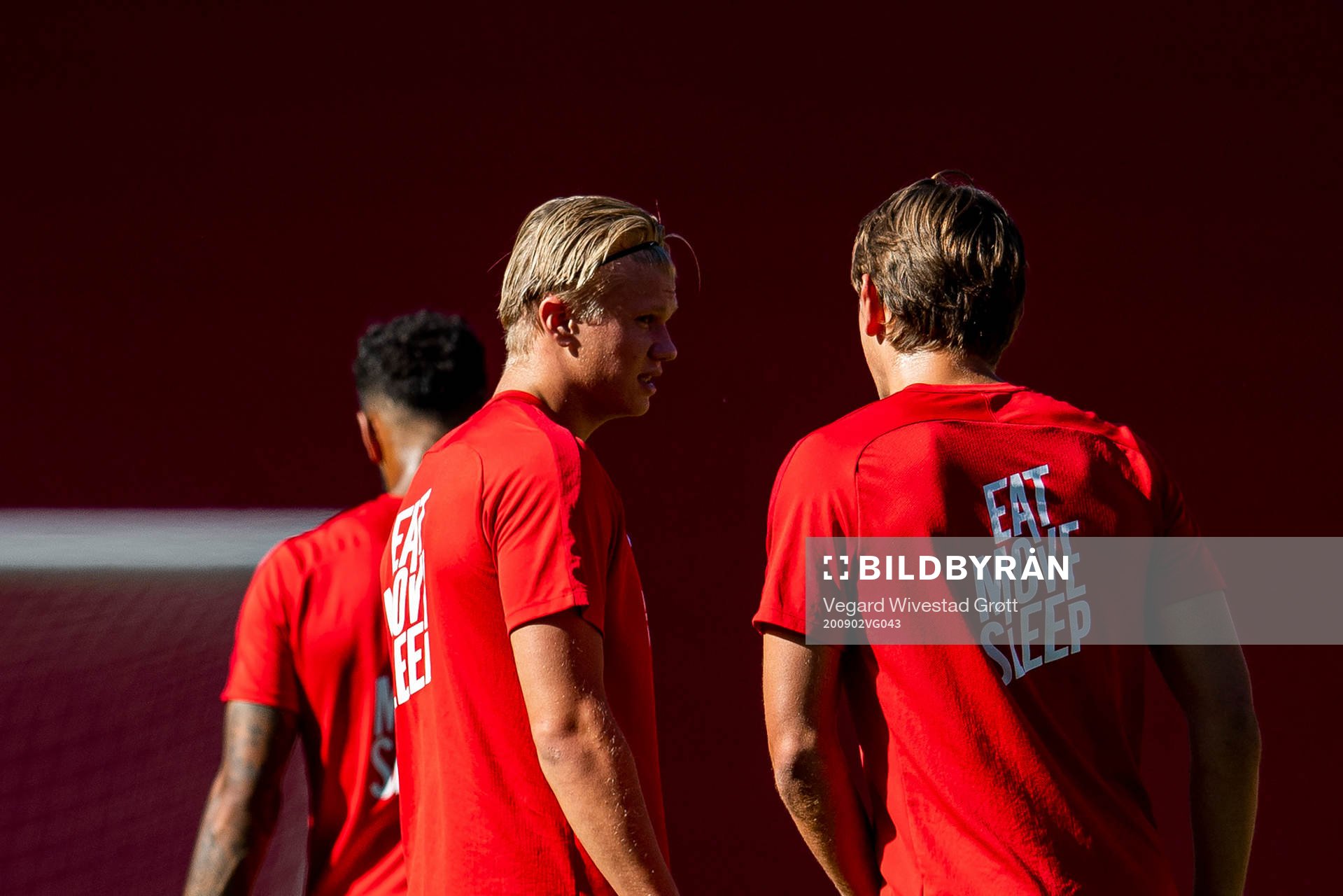 Erling Braut Haaland and Sander Berge of the Norwegian