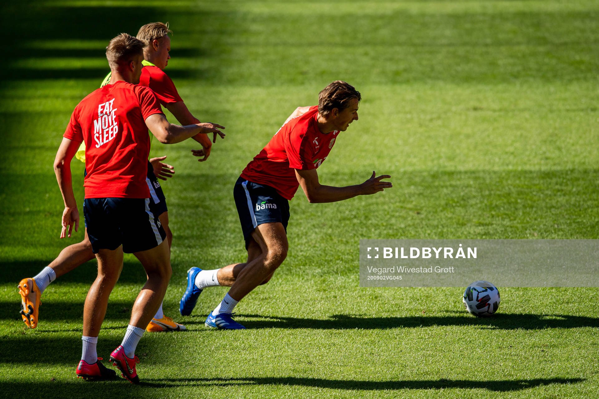 Erling Braut Haaland and Sander Berge of the Norwegian