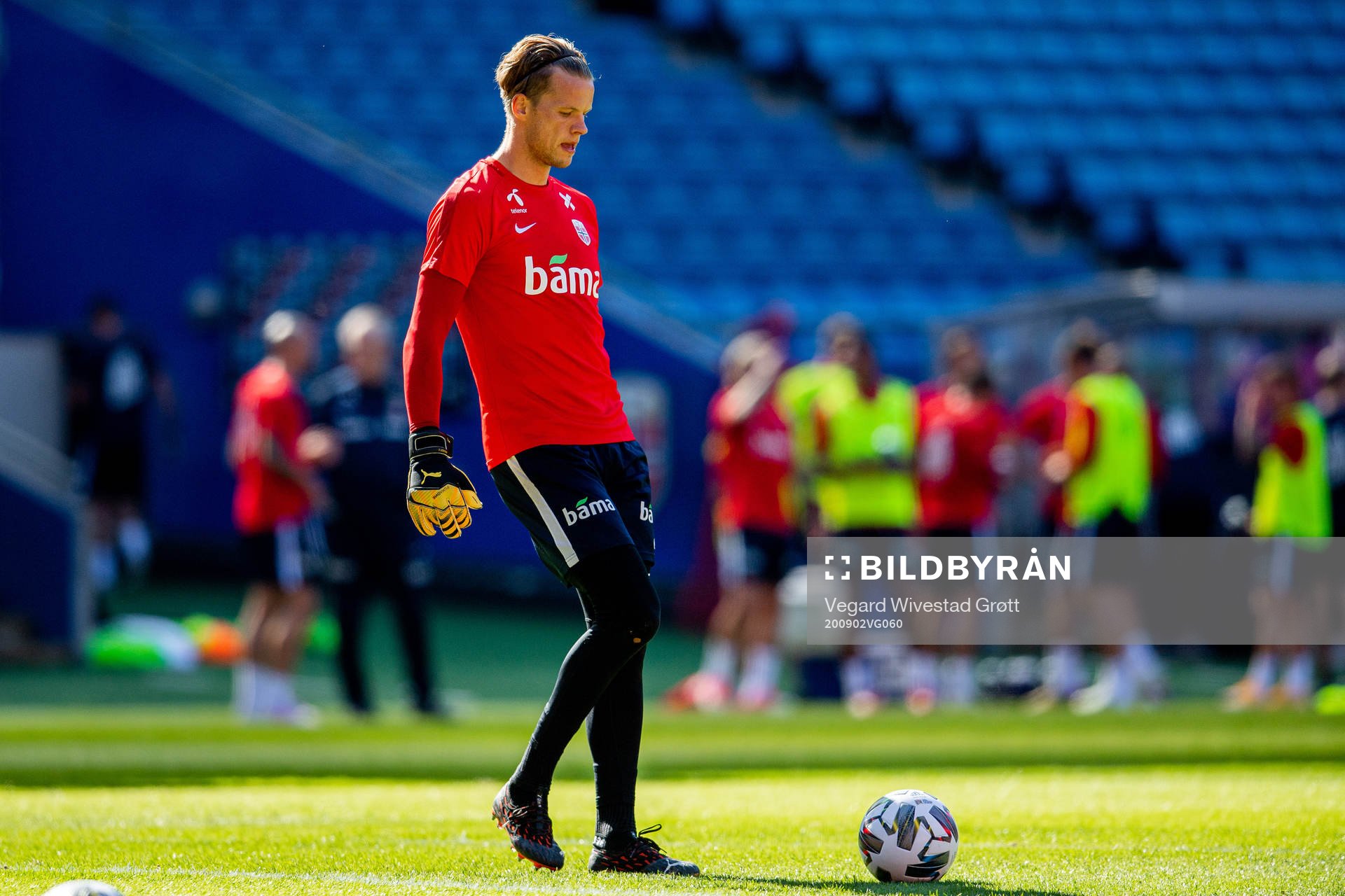 Goalkeeper Ørjan Håskjold Nyland of the Norwegian
