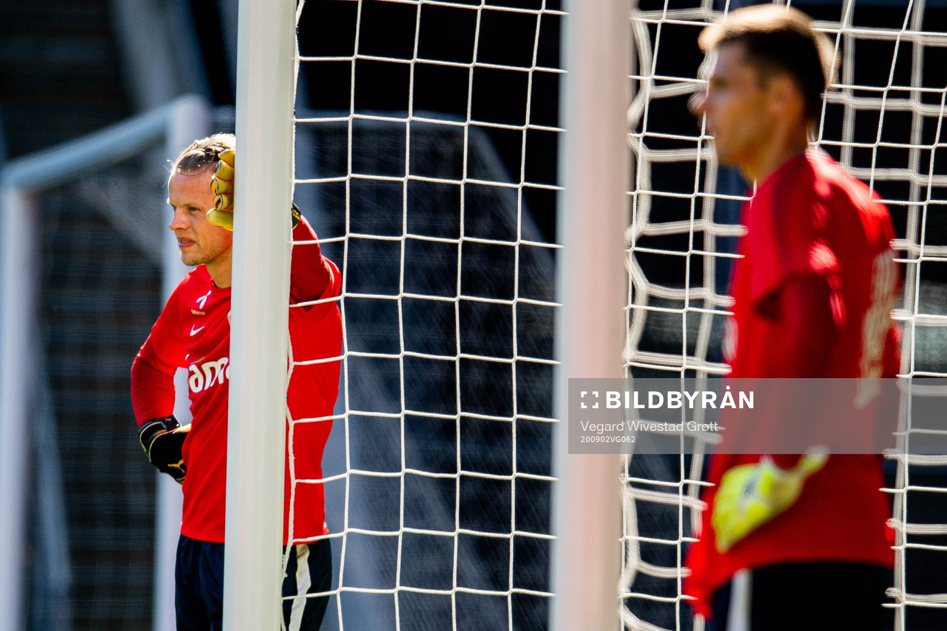 Goalkeeper Ørjan Håskjold Nyland of the Norwegian