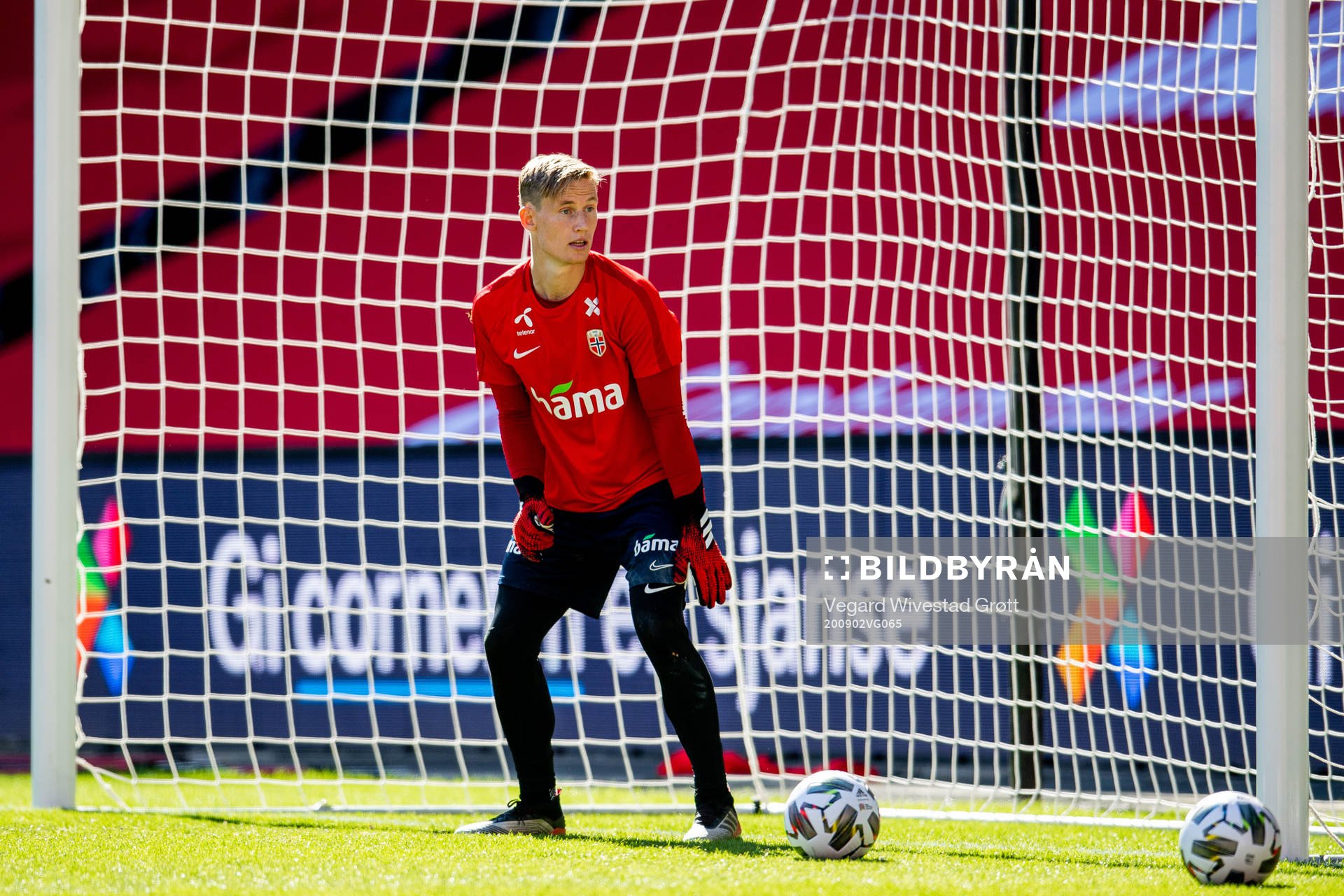 of the Norwegian national football team during a training session on September 2, 2020 in Oslo.