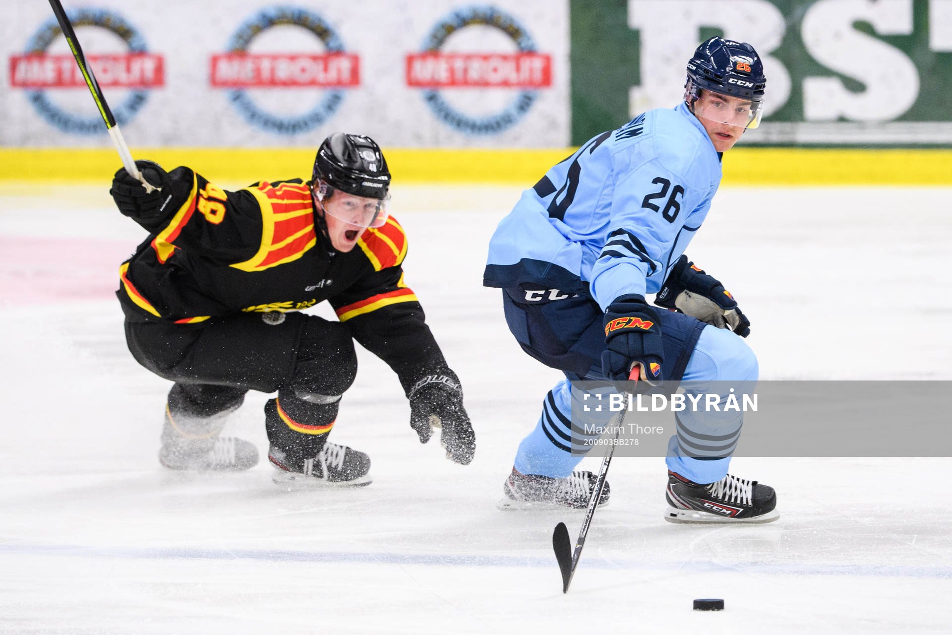 Brynäs Samuel Solem och Djurgårdens Alex Brännstam
