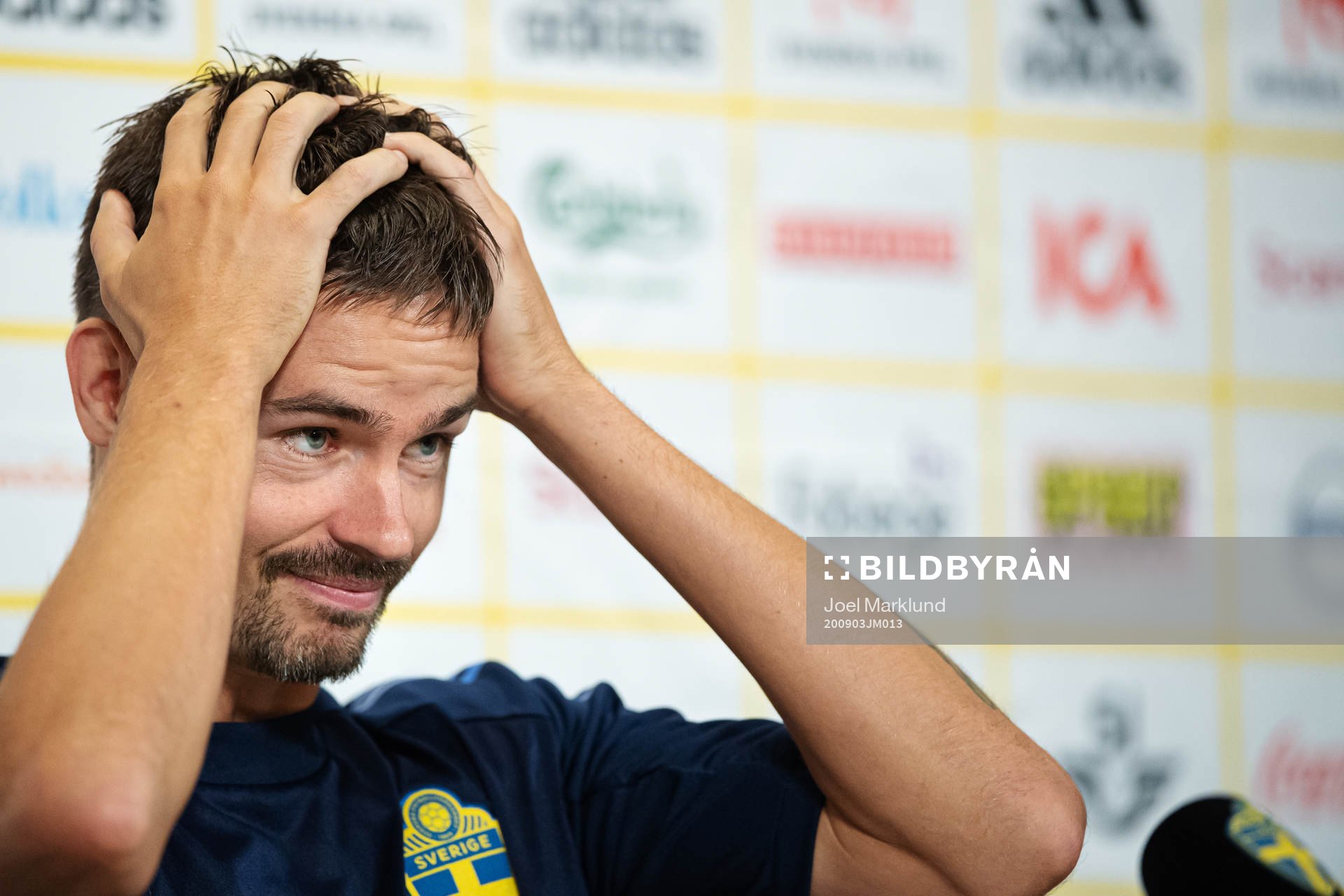 Mikael Lustig of the Swedish national football team