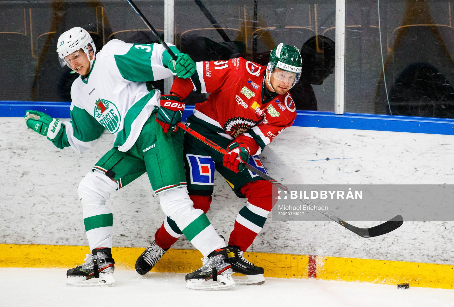 Rögles Niklas Hansson och Frölundas Nicklas Lasu