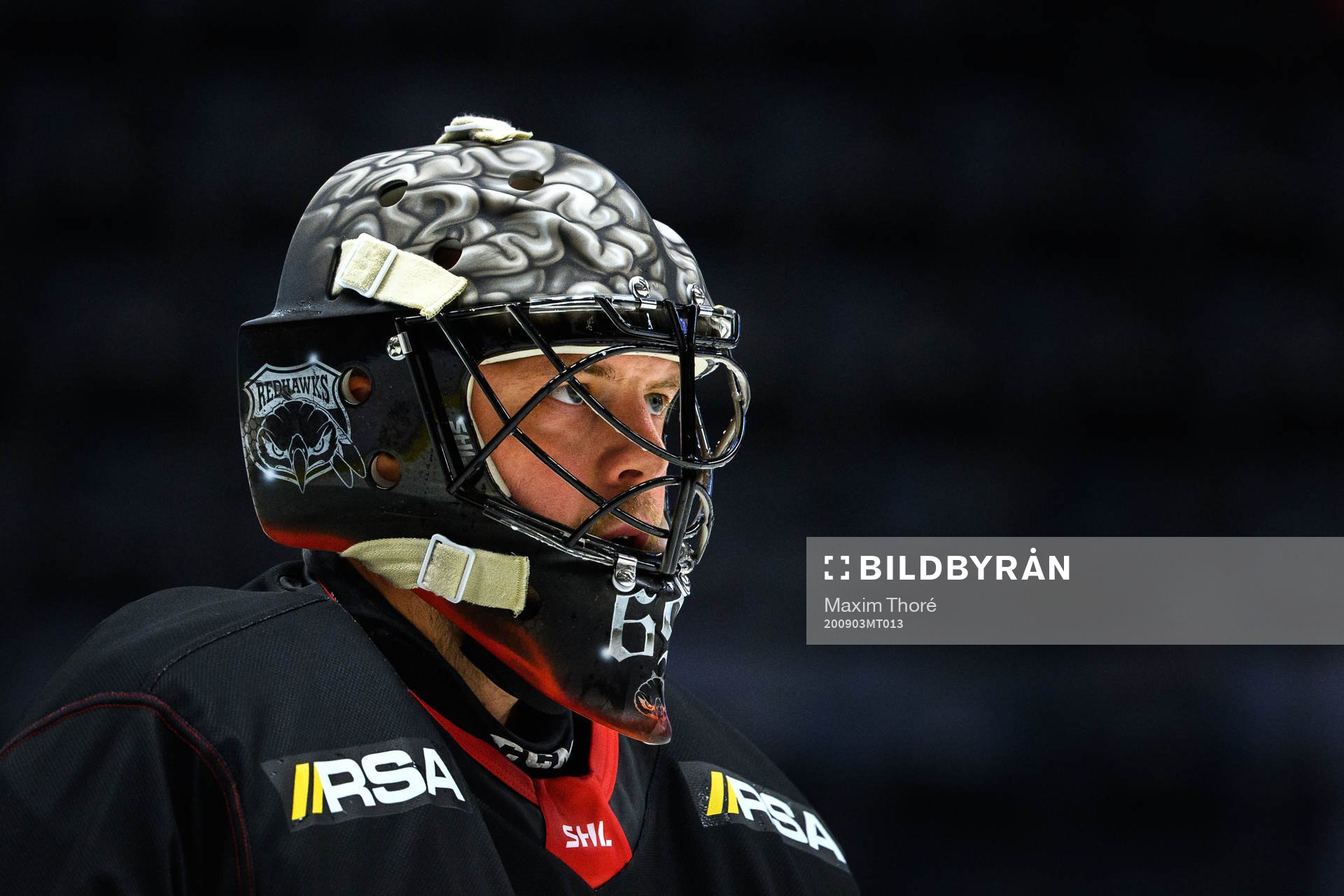 Malmö Redhawks målvakt Oscar Alsenfelt