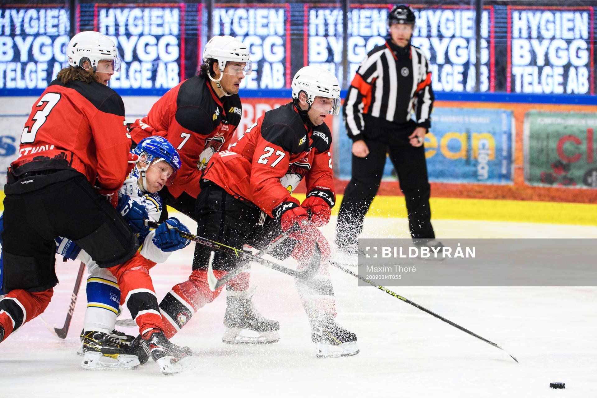 Leksands Emil Heineman in en kamp mot Malmö Redhawks Malte